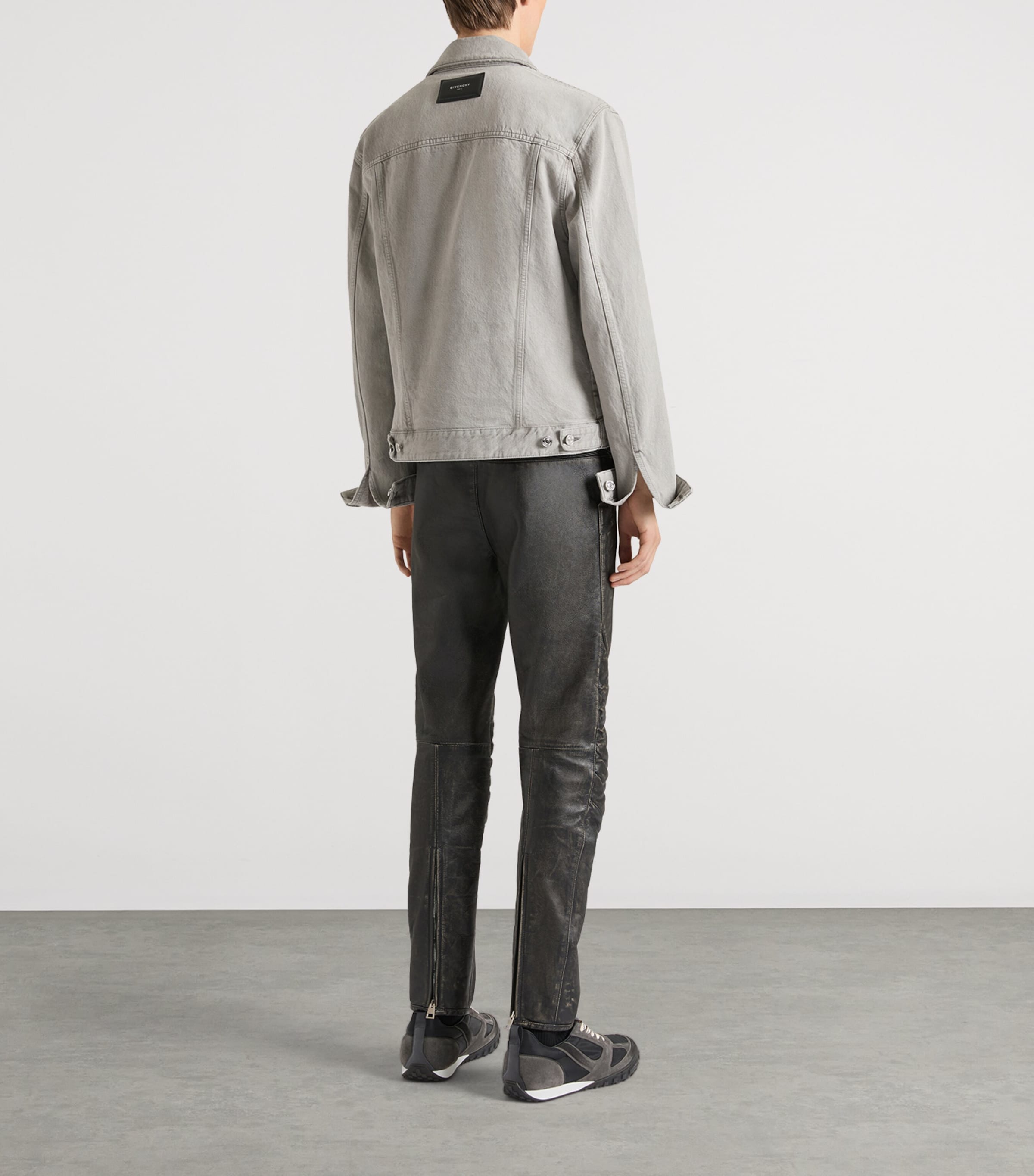 Givenchy Mens Crease-Effect Denim Jacket Image 3