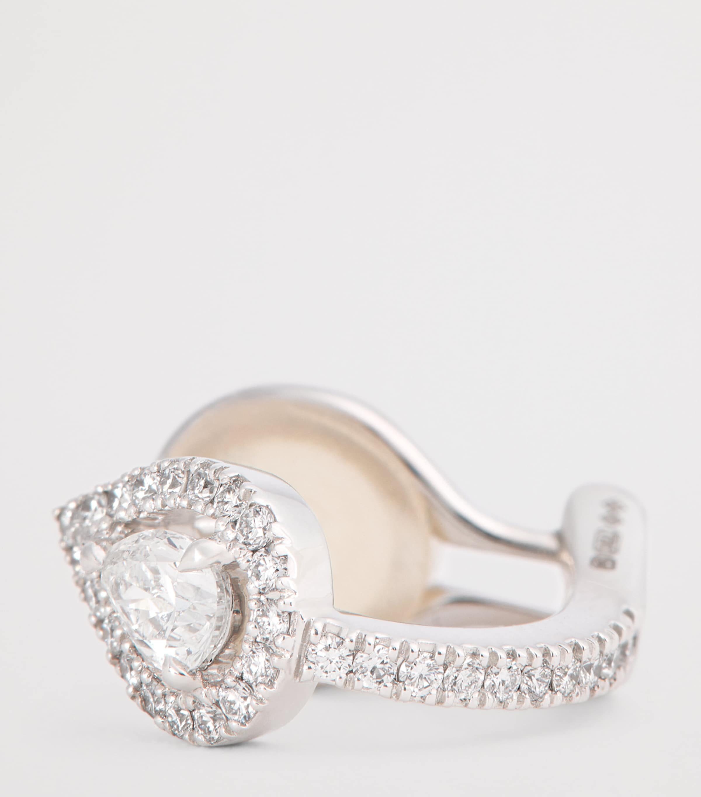 White Gold and Diamond My Twin Single Clip-On Earring WHITE GOLD Image 5