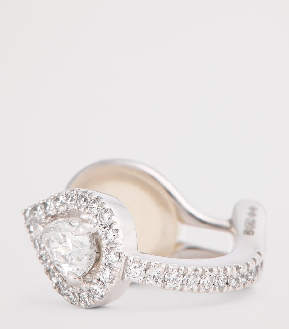 White Gold and Diamond My Twin Single Clip-On Earring WHITE GOLD Image 5