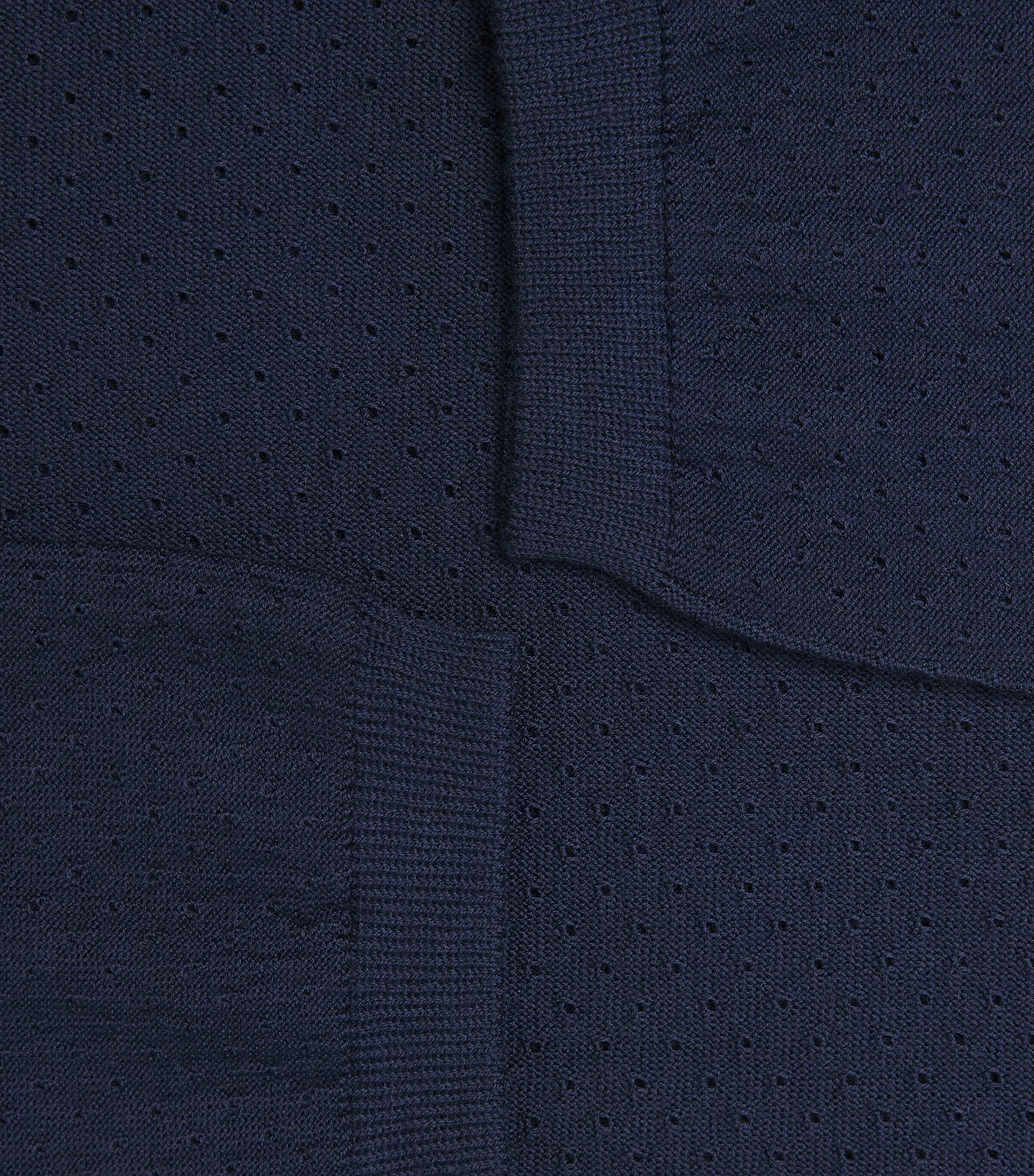 Johnstons Of Elgin Mens Superfine Merino Sweater Dark Navy Image 6