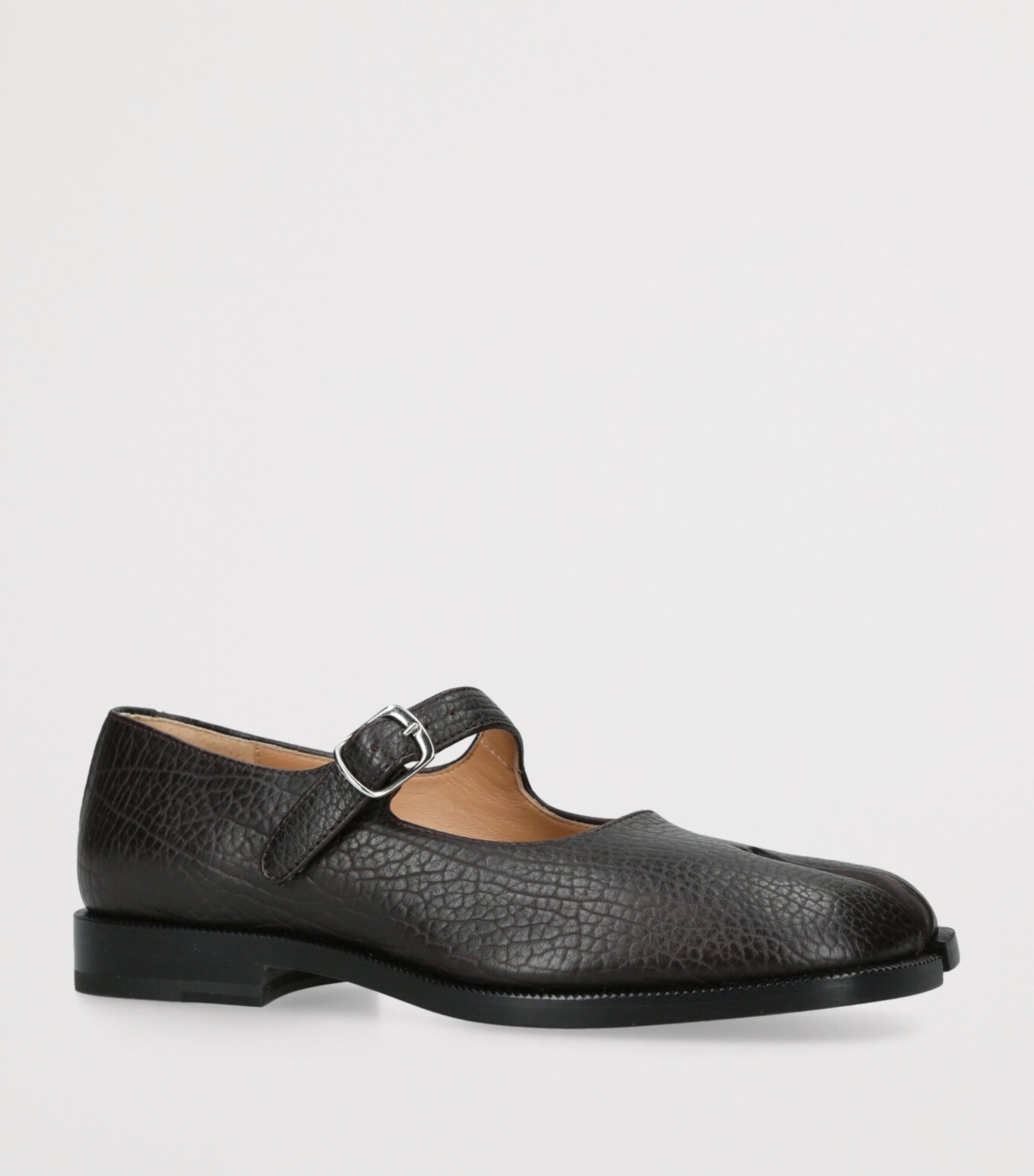 Leather Tabi Mary Jane Shoes BLACK/COMB Image 3