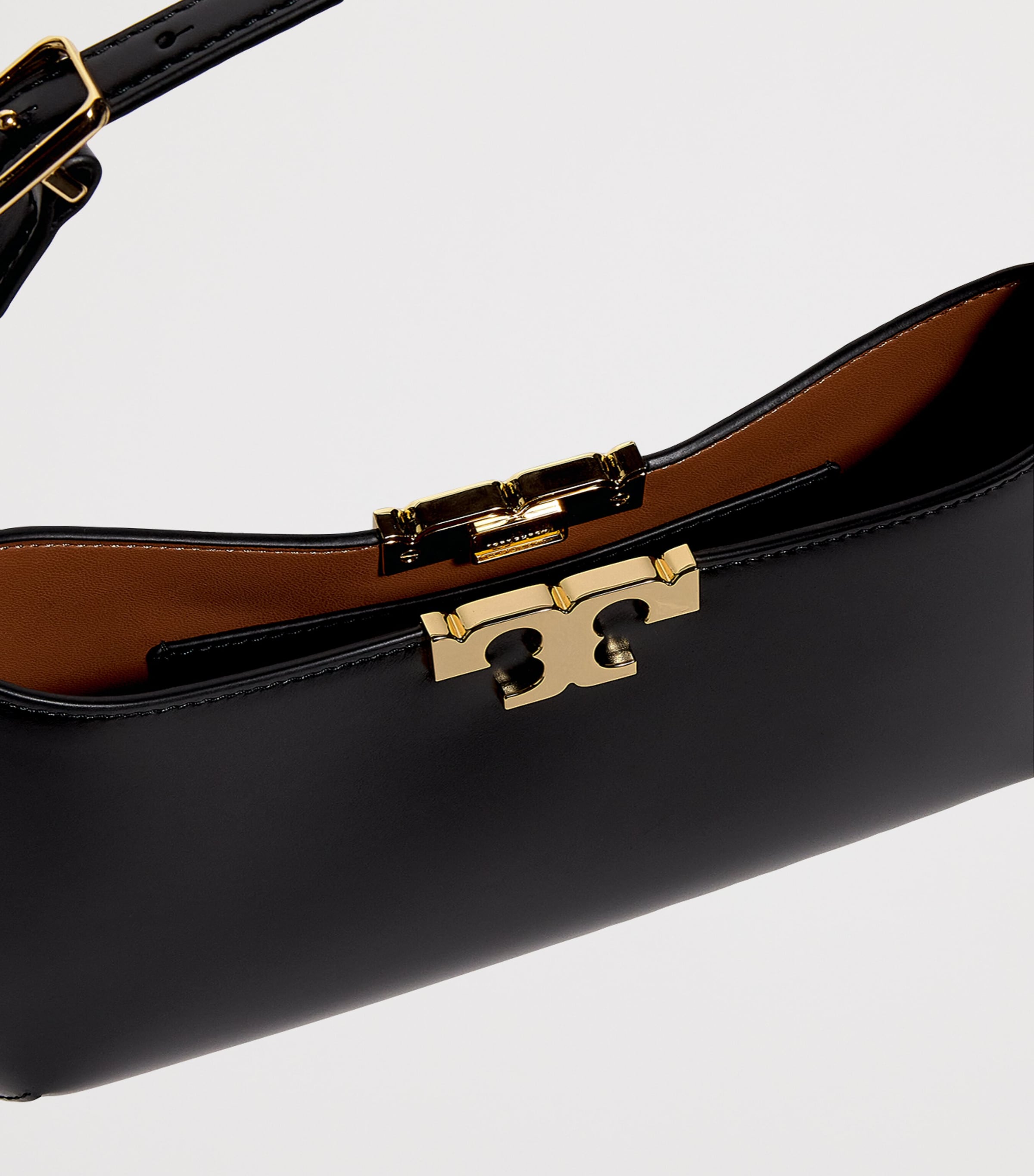 Leather Eleanor Slim Shoulder Bag 001 BLACK Image 4