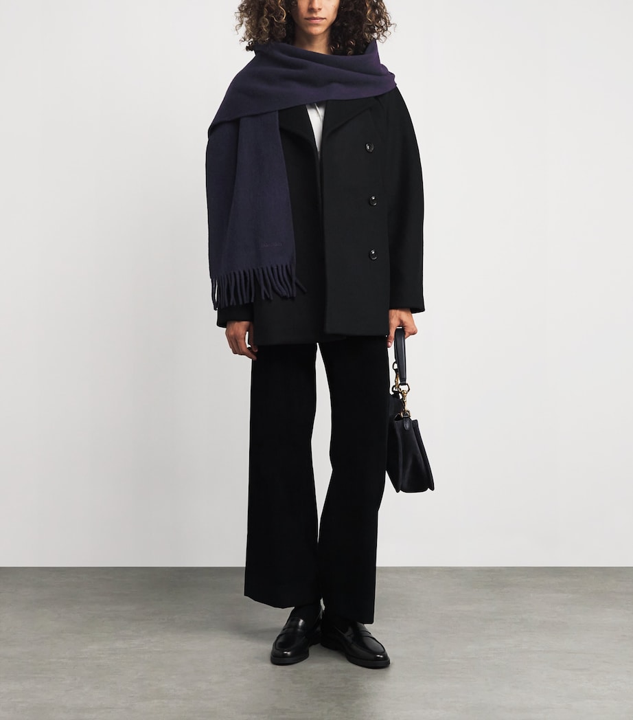 Wool Fringe Scarf MIDNIGHTBLUE Image 3