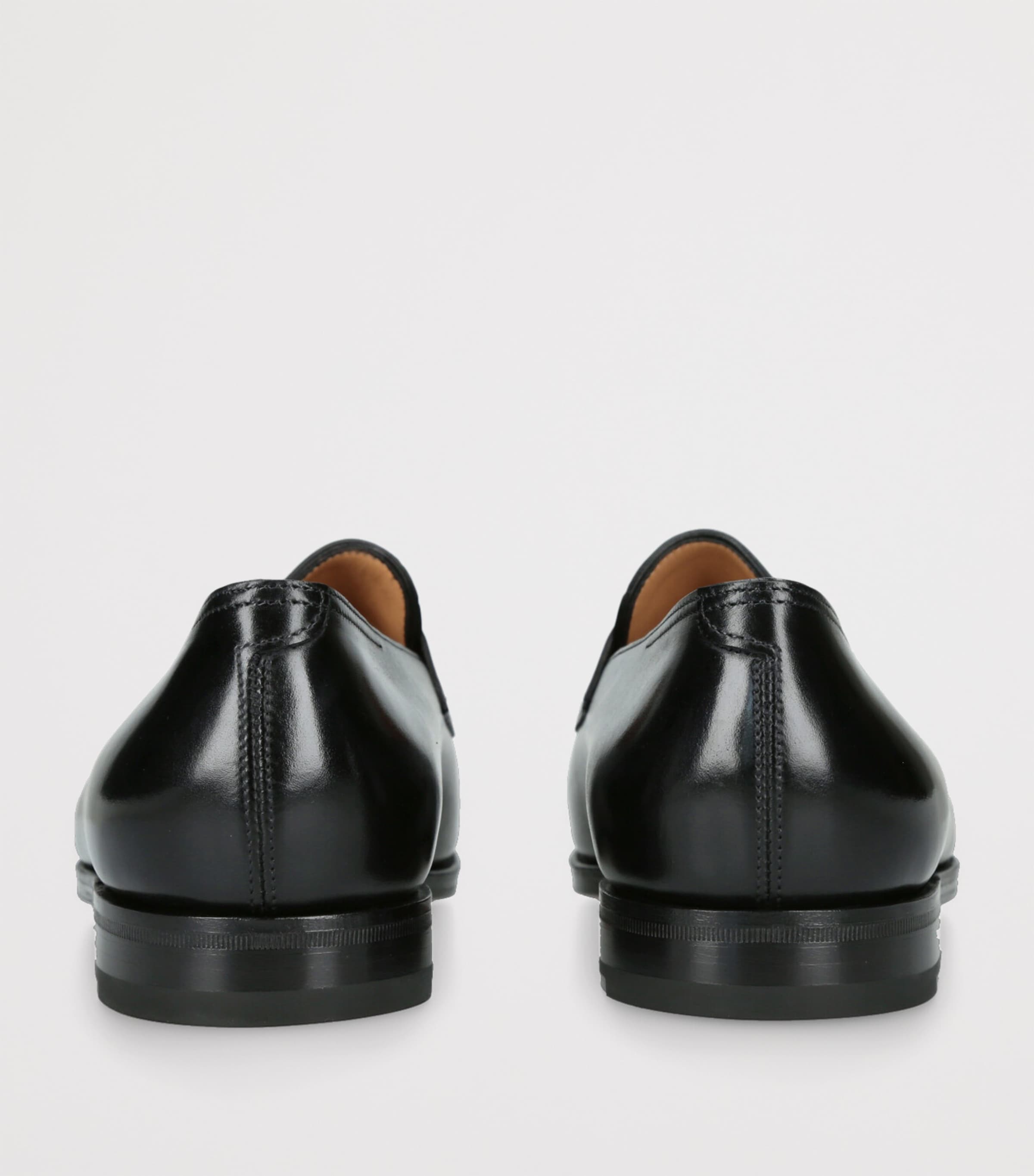 Croc-Embossed Leather Lopez Loafers BLACK Image 2