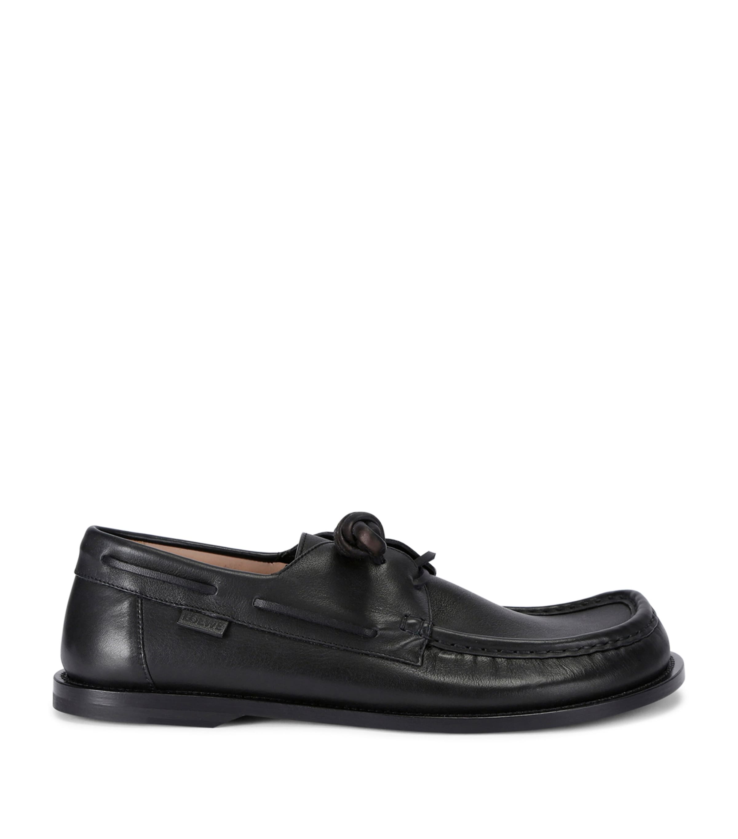 LOEWE Leather Campo Boat Shoes | Harrods UK