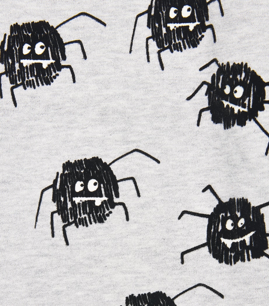 Stella McCartney Kids Cotton Velvet Spider Sweatpants (3-14 Years) Grigio Med.mel./mult Image 3