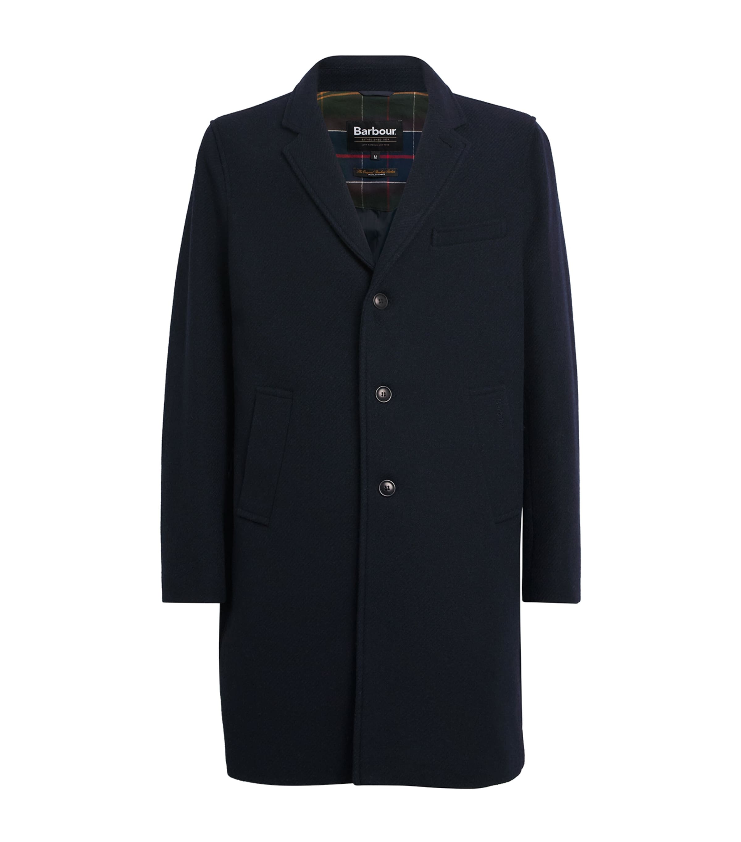 Barbour Wool Kirkbridge Overcoat In Blue