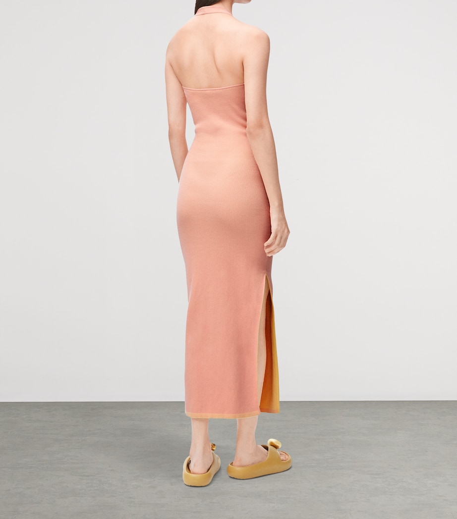 LOEWE Womens x Paula's Ibiza Anagram Tank Dress Pink/yellow Image 3