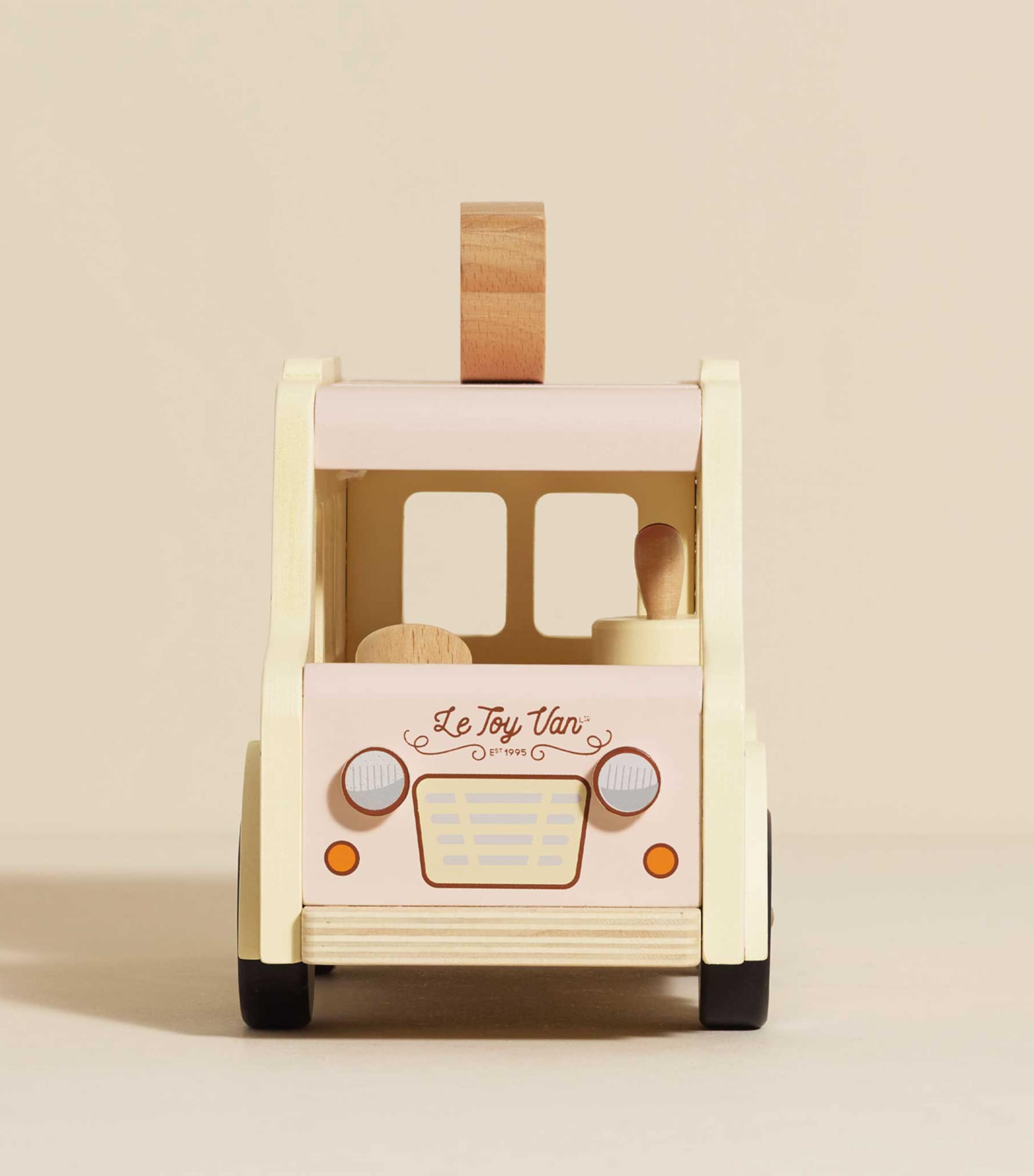 Wooden Miniature Ice Cream Van MULTI Image 3