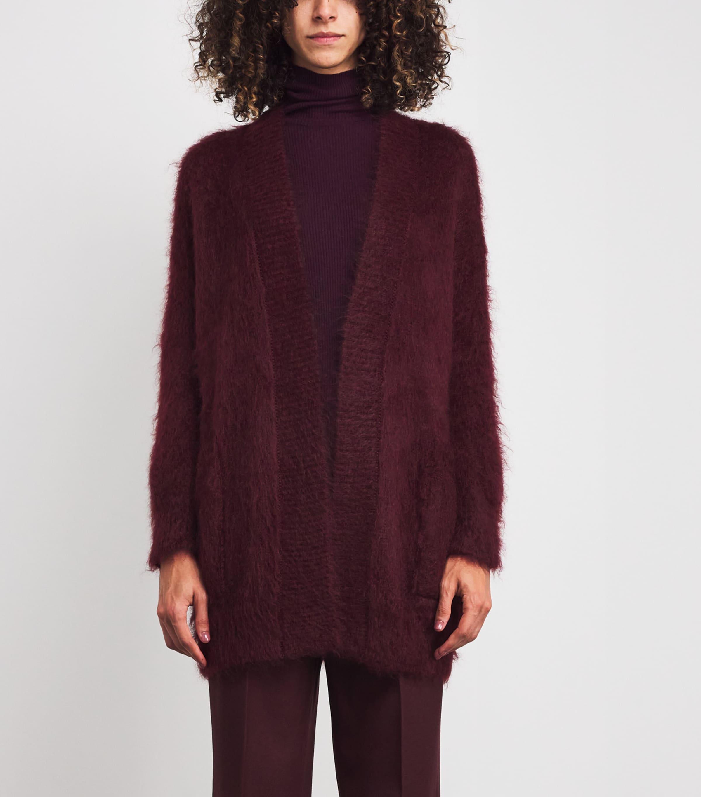 Mohair-Blend Cardigan CHERRY Image 3