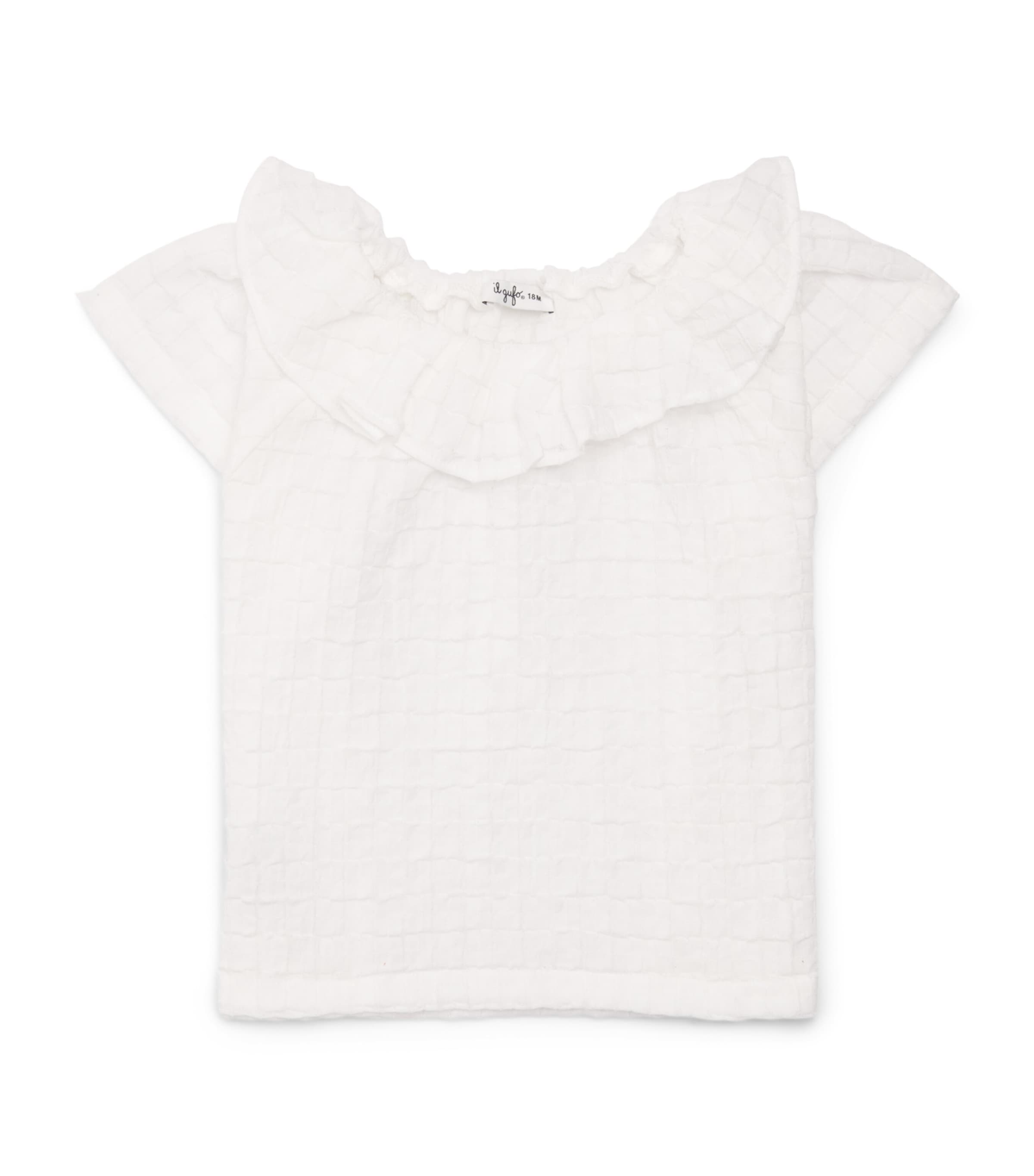Il Gufo Cotton-Blend Muslin Top (12-36 Months) Milk Image 1