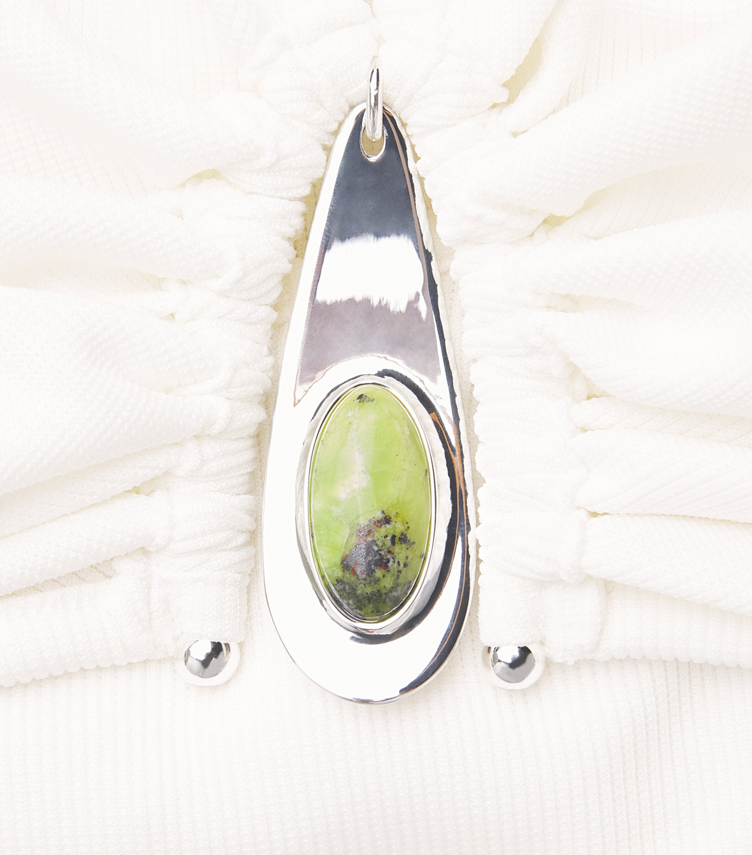 Christopher Esber Womens Halterneck Pendant Maxi Dress White Image 6
