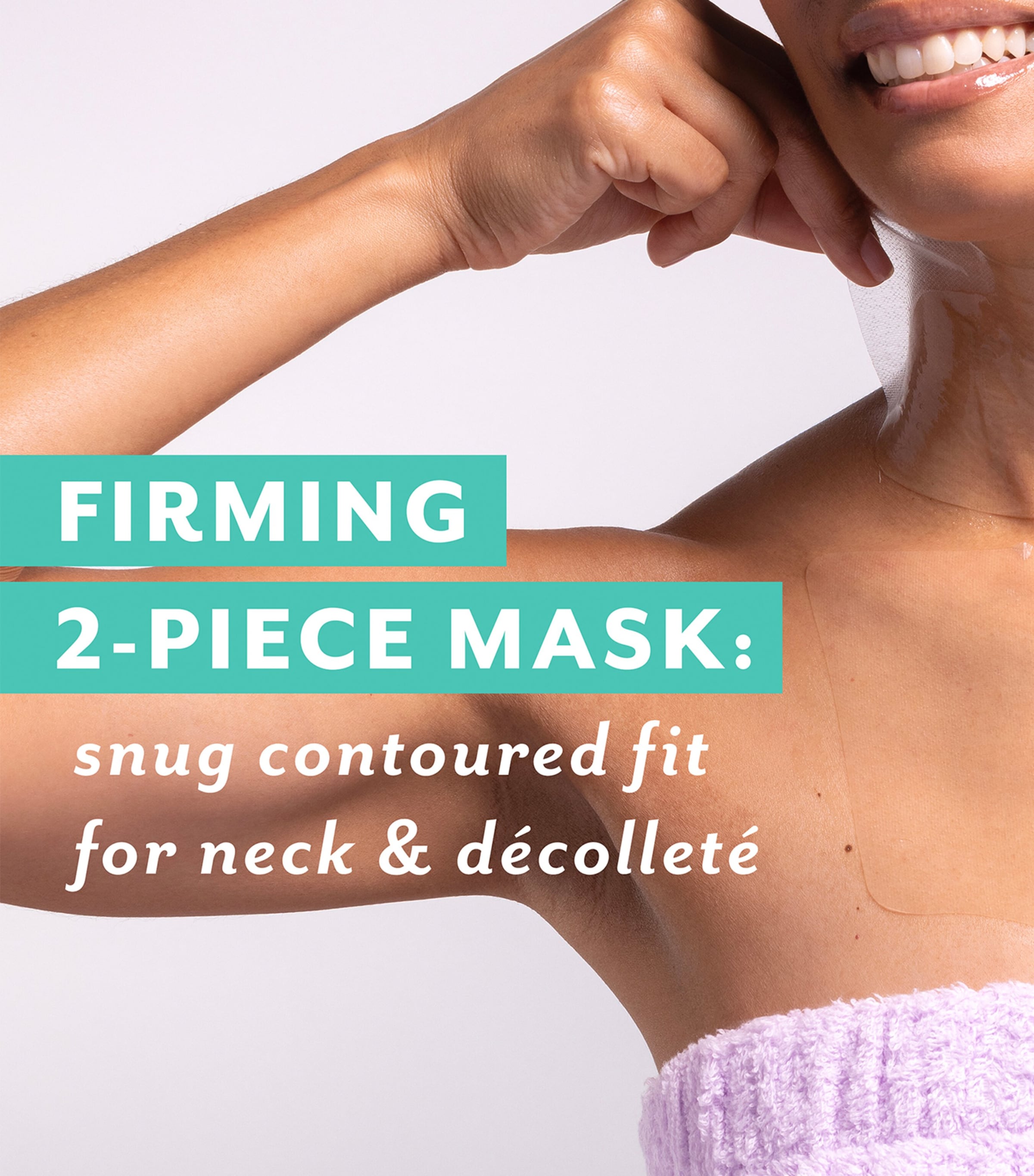 Firm Believer Neck & Décolleté Treatment for Intense Smoothing 2-Piece Mask NO COLOUR Image 3
