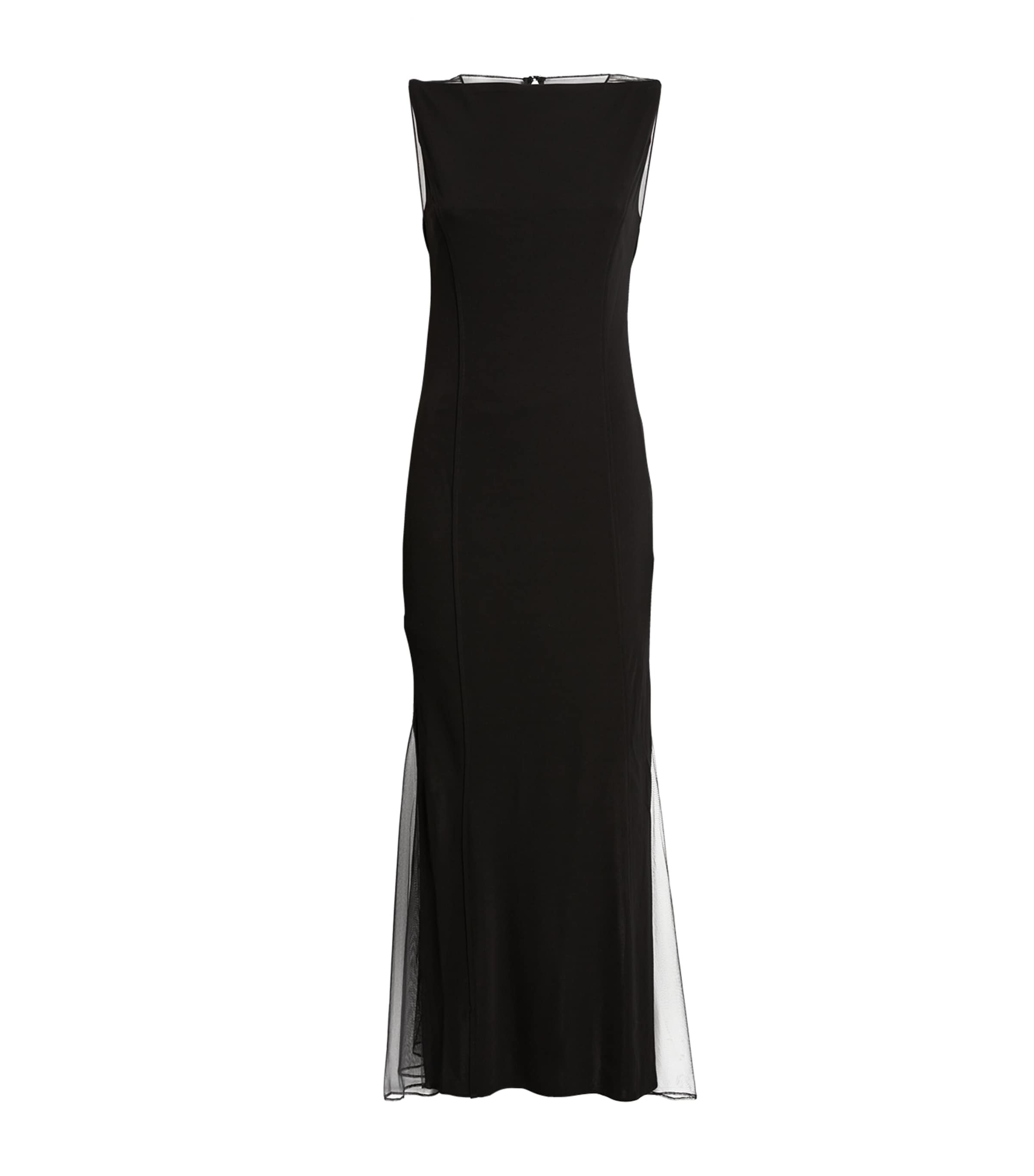 Shop Helmut Lang Sleeveless Maxi Dress In Black