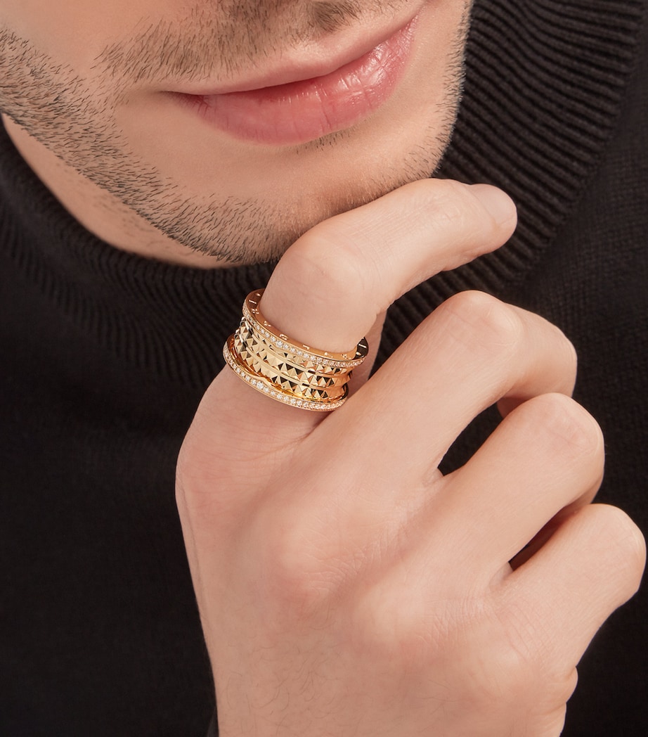 Yellow Gold and Diamond B.zero1 Rock Four-Band Ring YELLOW GOLD Image 5