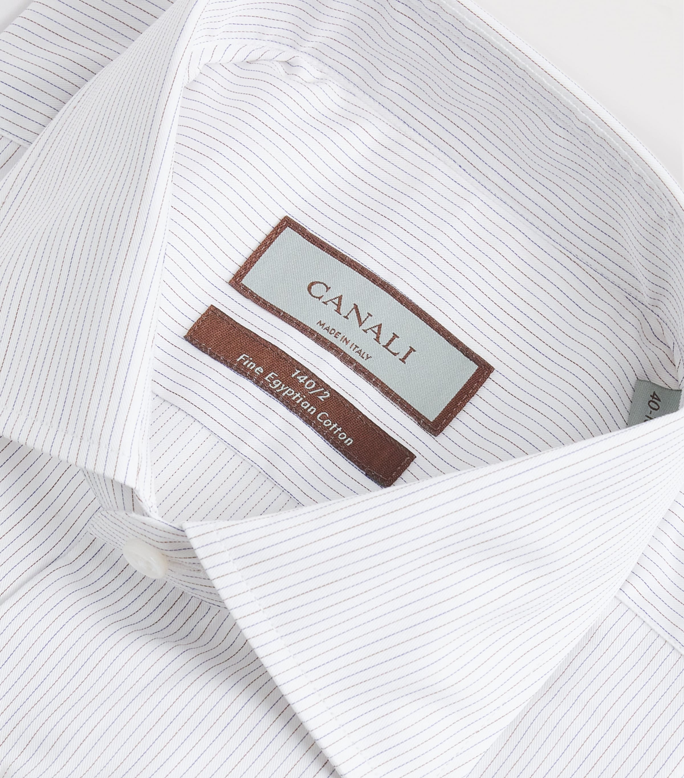 Egyptian Cotton Stripe Slim-Fit Shirt 501 Image 5