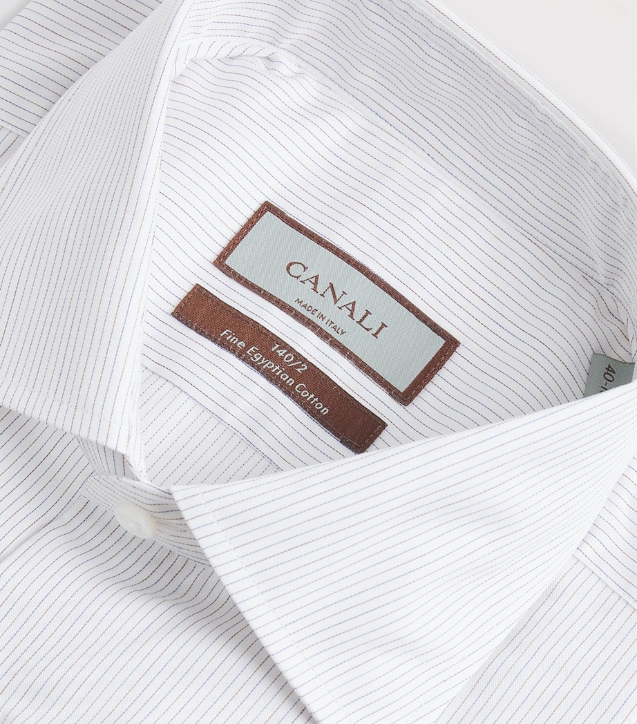 Egyptian Cotton Stripe Slim-Fit Shirt 501 Image 5