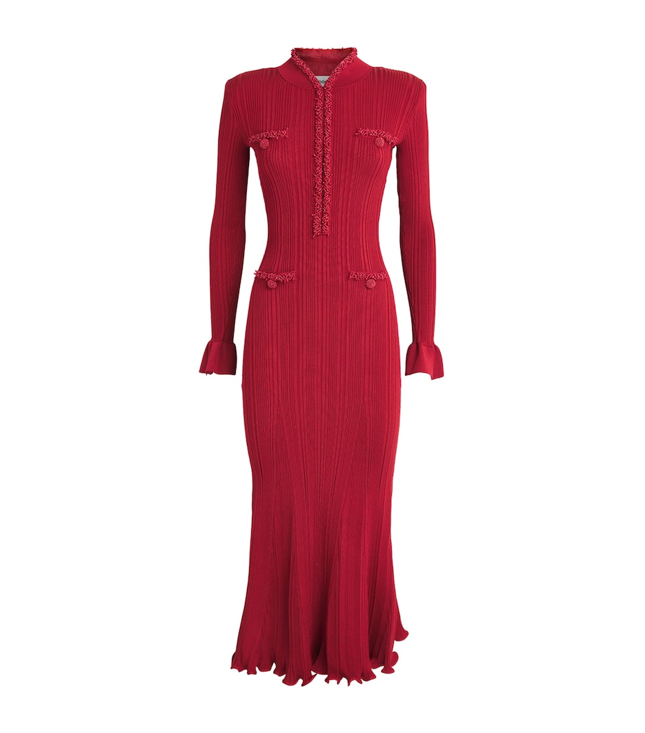 Knitted Embellished Maxi Dress RED Image 1