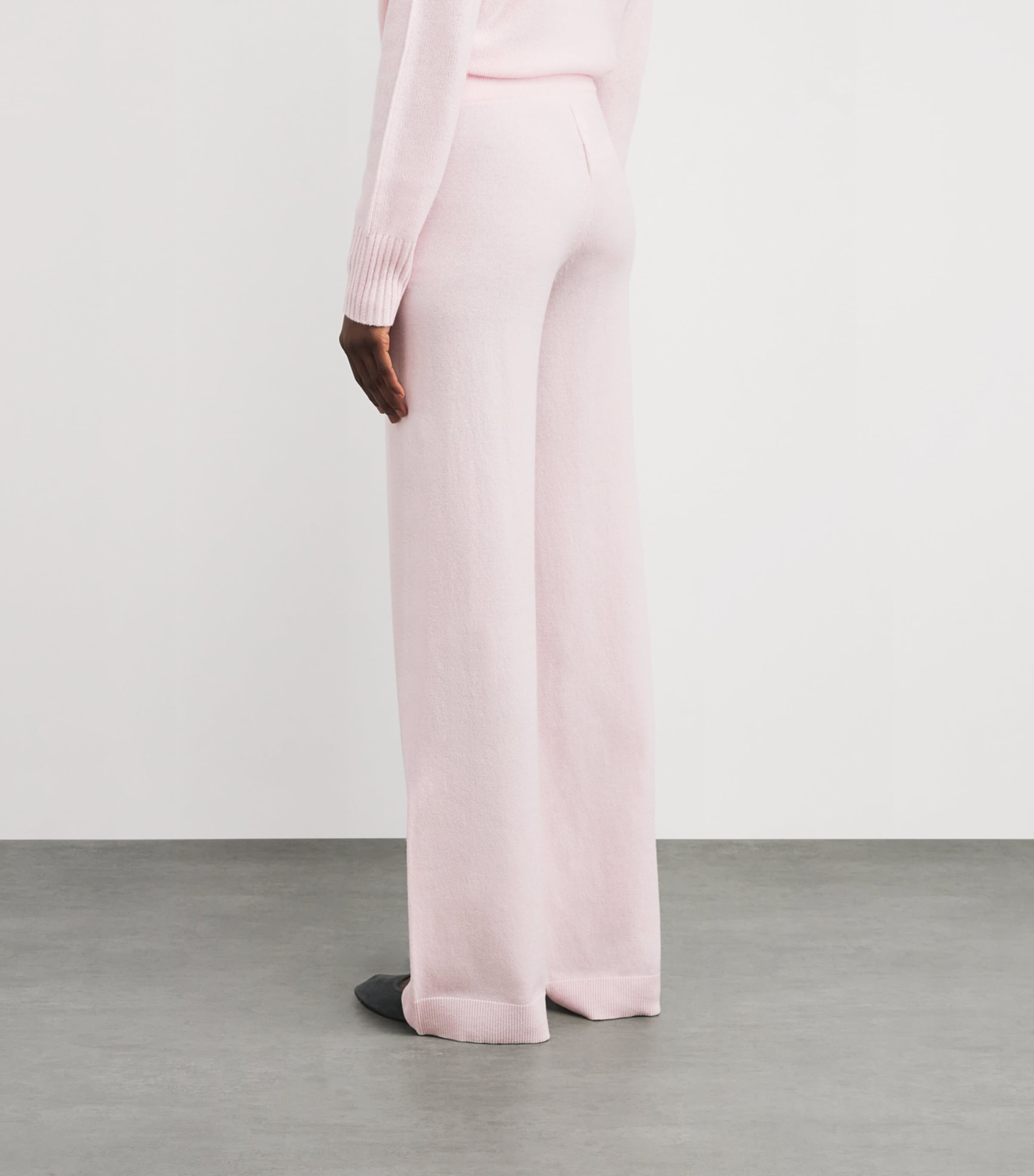 Virgin Wool-Cashmere Straight Trousers 60/60 PINK Image 4