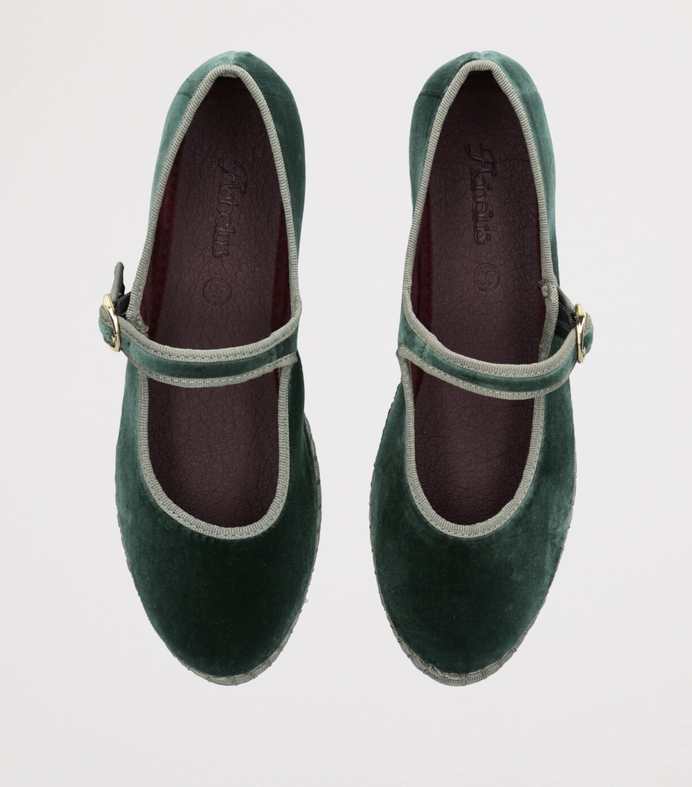 Flabelus Velvet Jay Mary Janes Teal Image 4