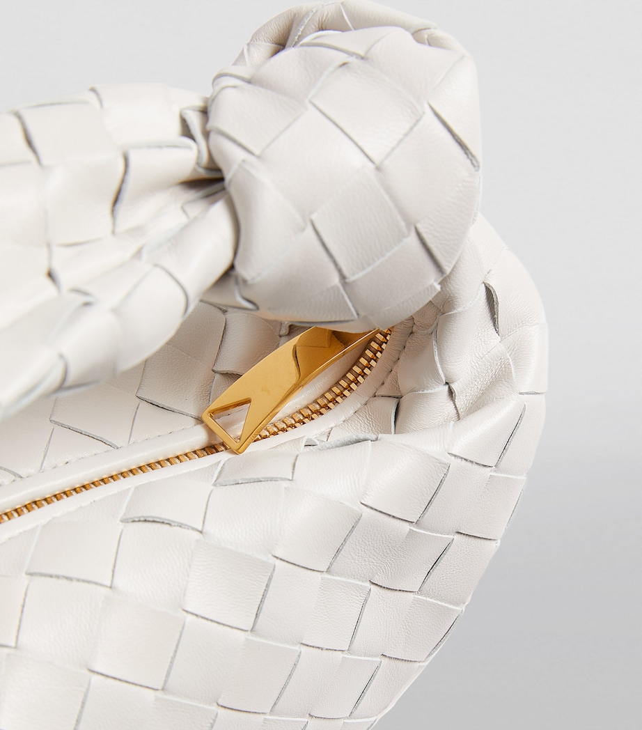 Bottega Veneta Mini Leather Jodie Bag Chalk Gold Image 15