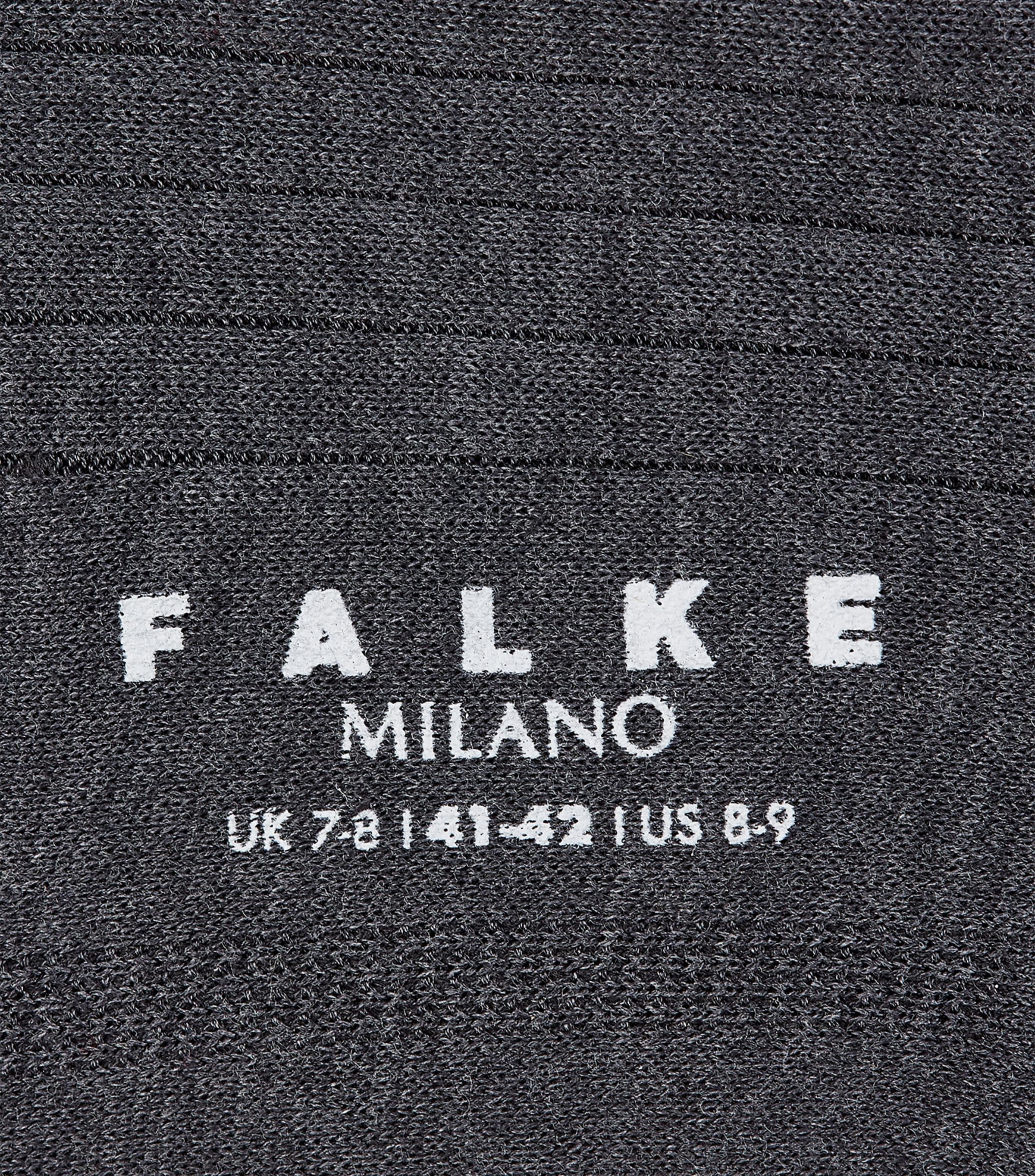 Falke Mens Milano Ribbed Socks Grey Image 2