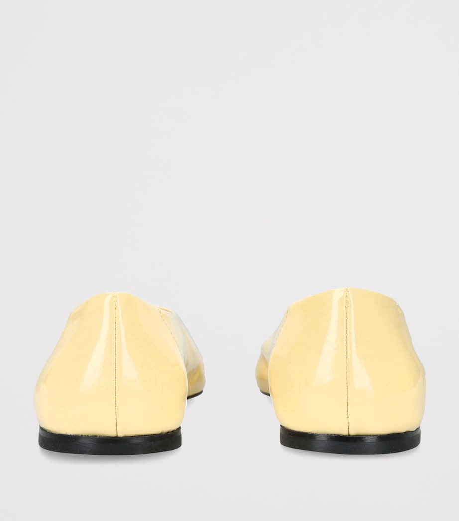 Toteme Patent Leather Slip Ballet Flats Yellow Image 2
