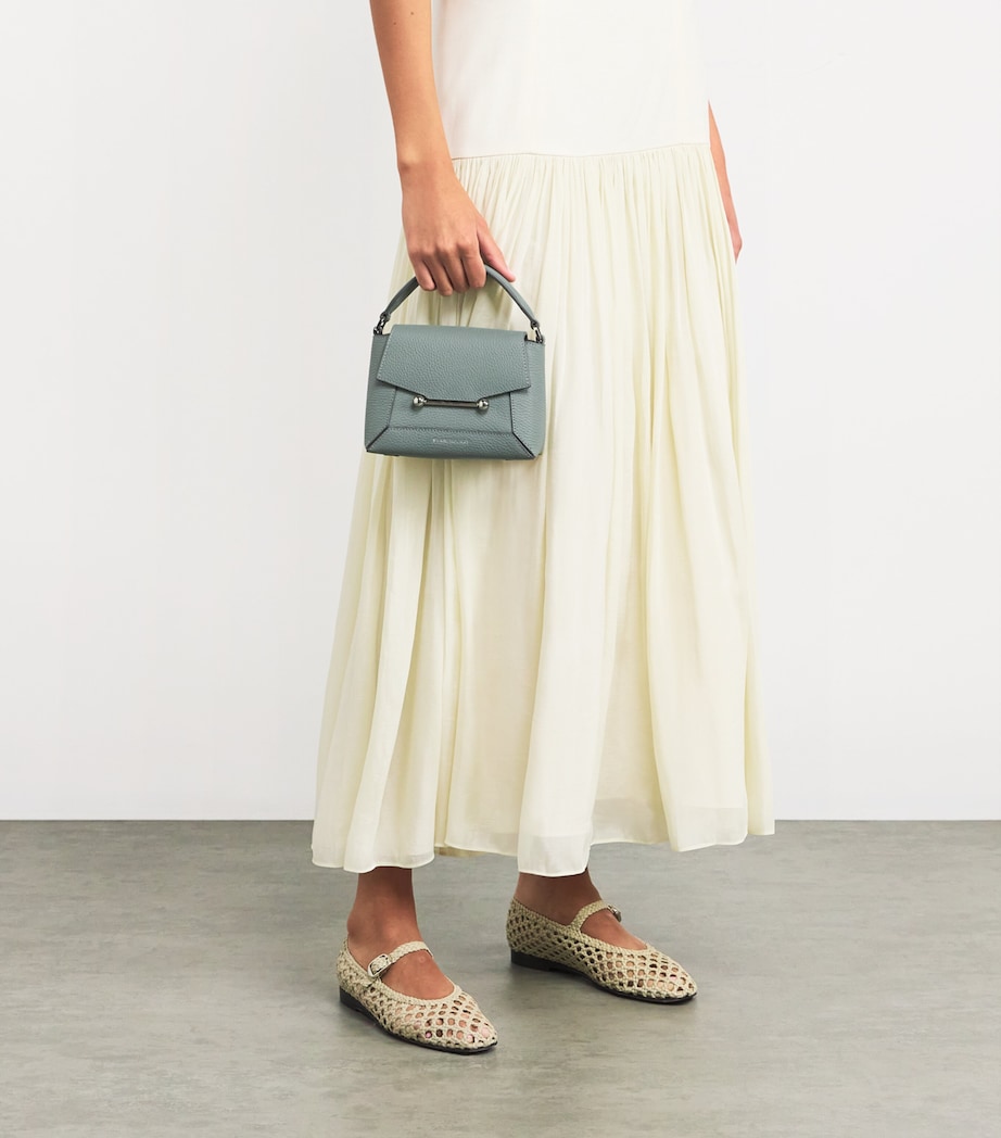 Nano Calf Leather Mosaic Top-Handle Bag 349 STONE BLUE Image 2