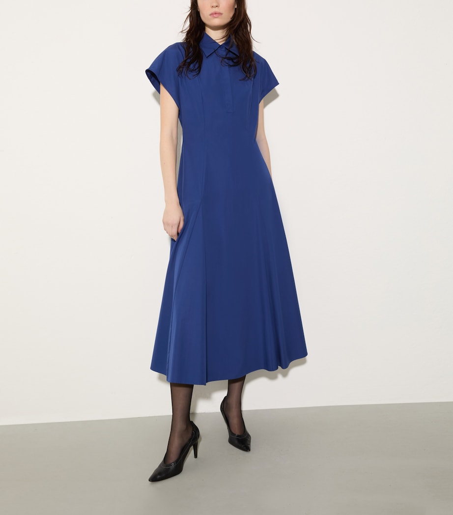 MAX&Co. Womens Cotton Shirt Midi Dress Navy Image 2