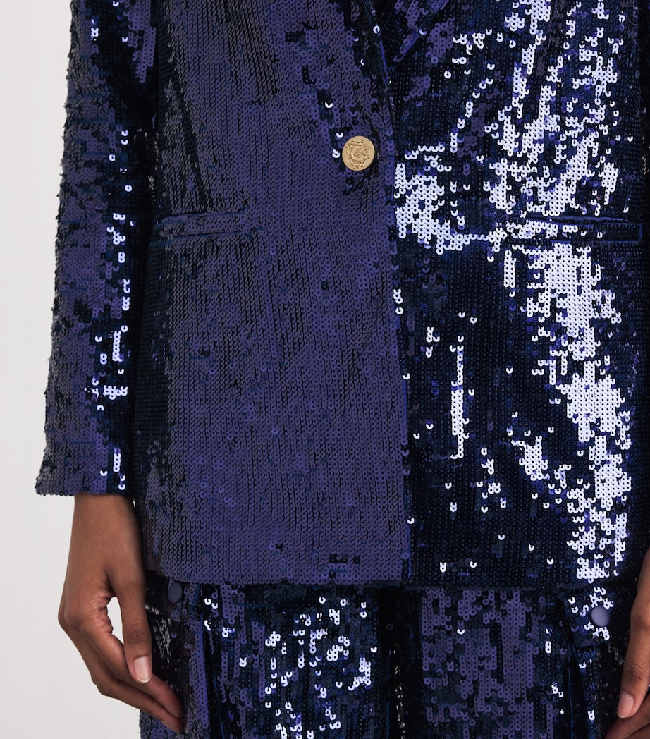 Sequin Quincy Blazer B401 MIDNIGHT BLUE Image 6