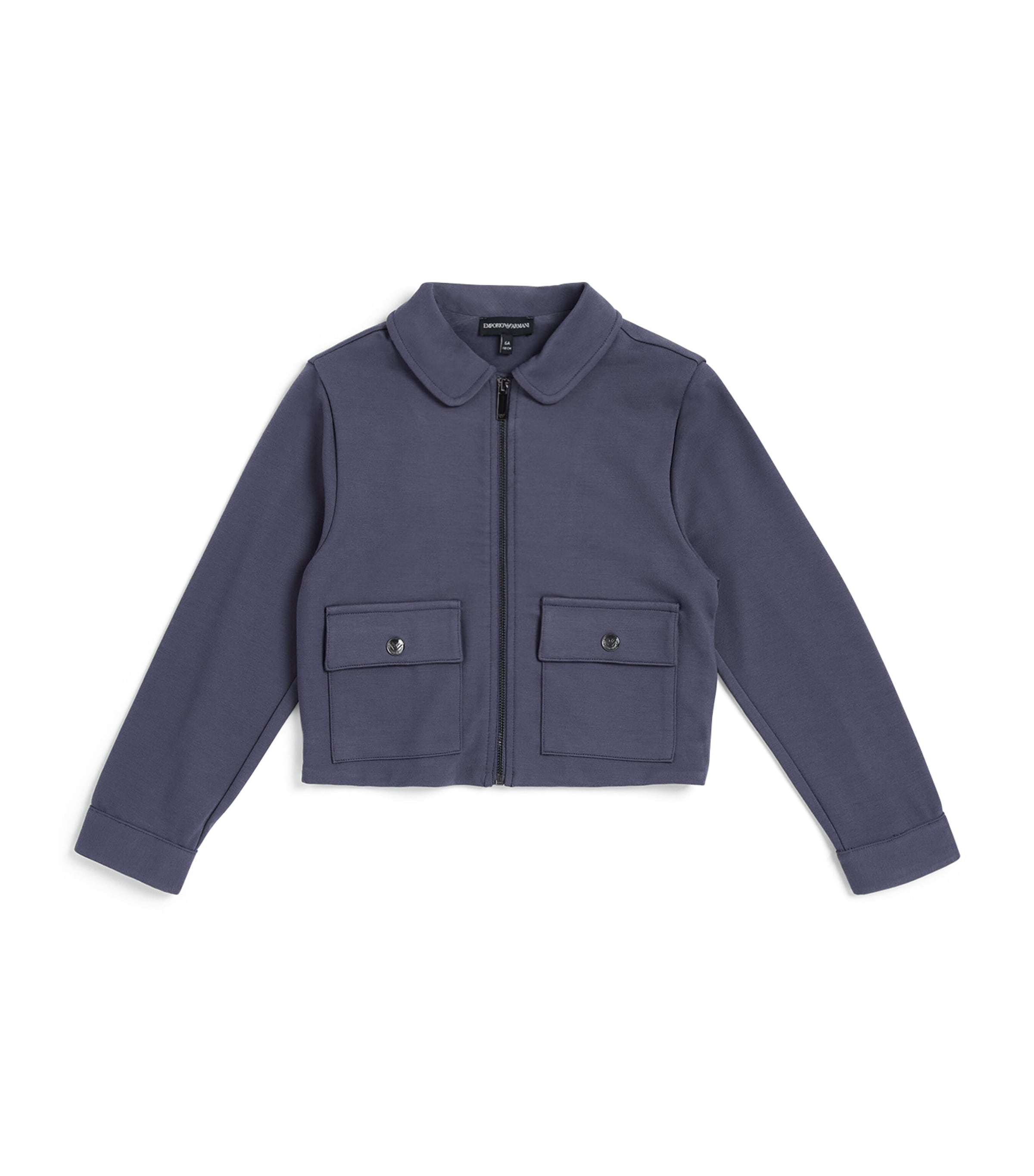 Emporio Armani Kids Zip-Up Jacket (6-14 Years) Odyssey Gray Image 1