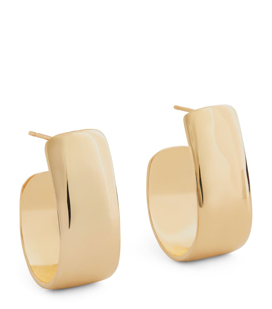 Gold Small Bolden Hoop Earrings - Image 1