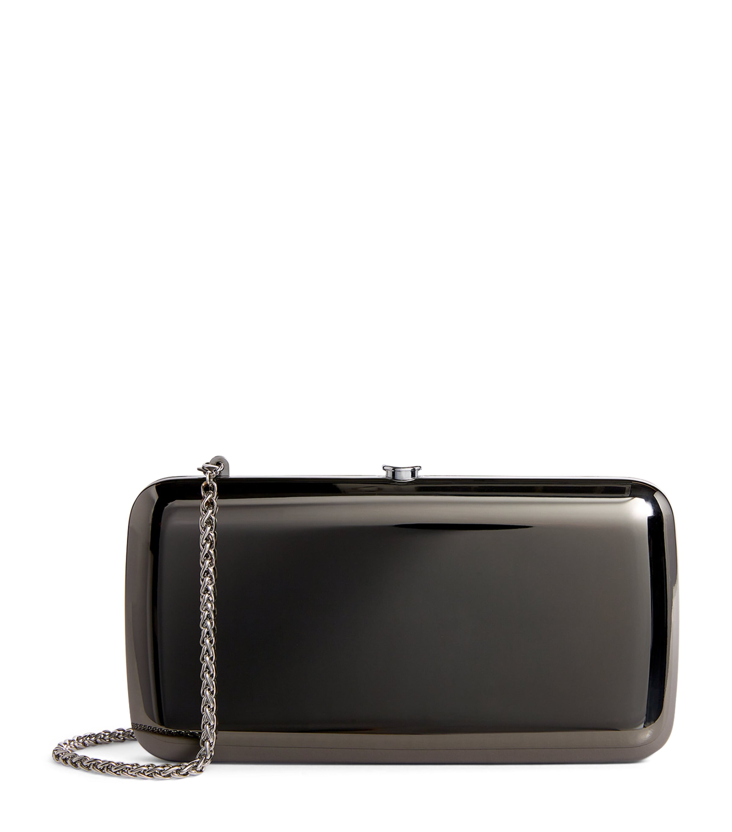 Jeffrey Levinson Finley Mirrored Clutch Bag In Black