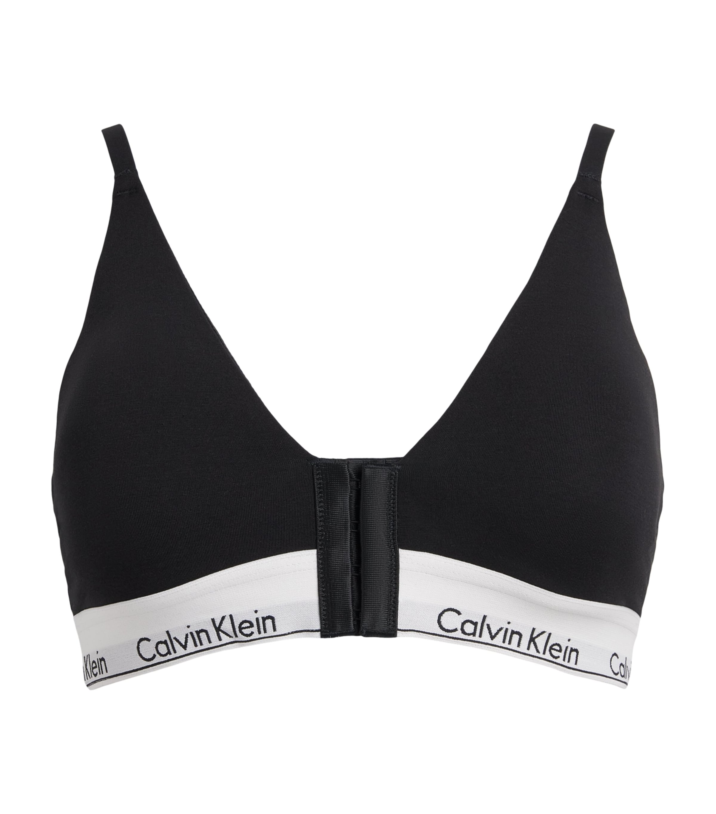 Calvin Klein Womens Cotton-Blend Icon Recovery Bra Black Image 1