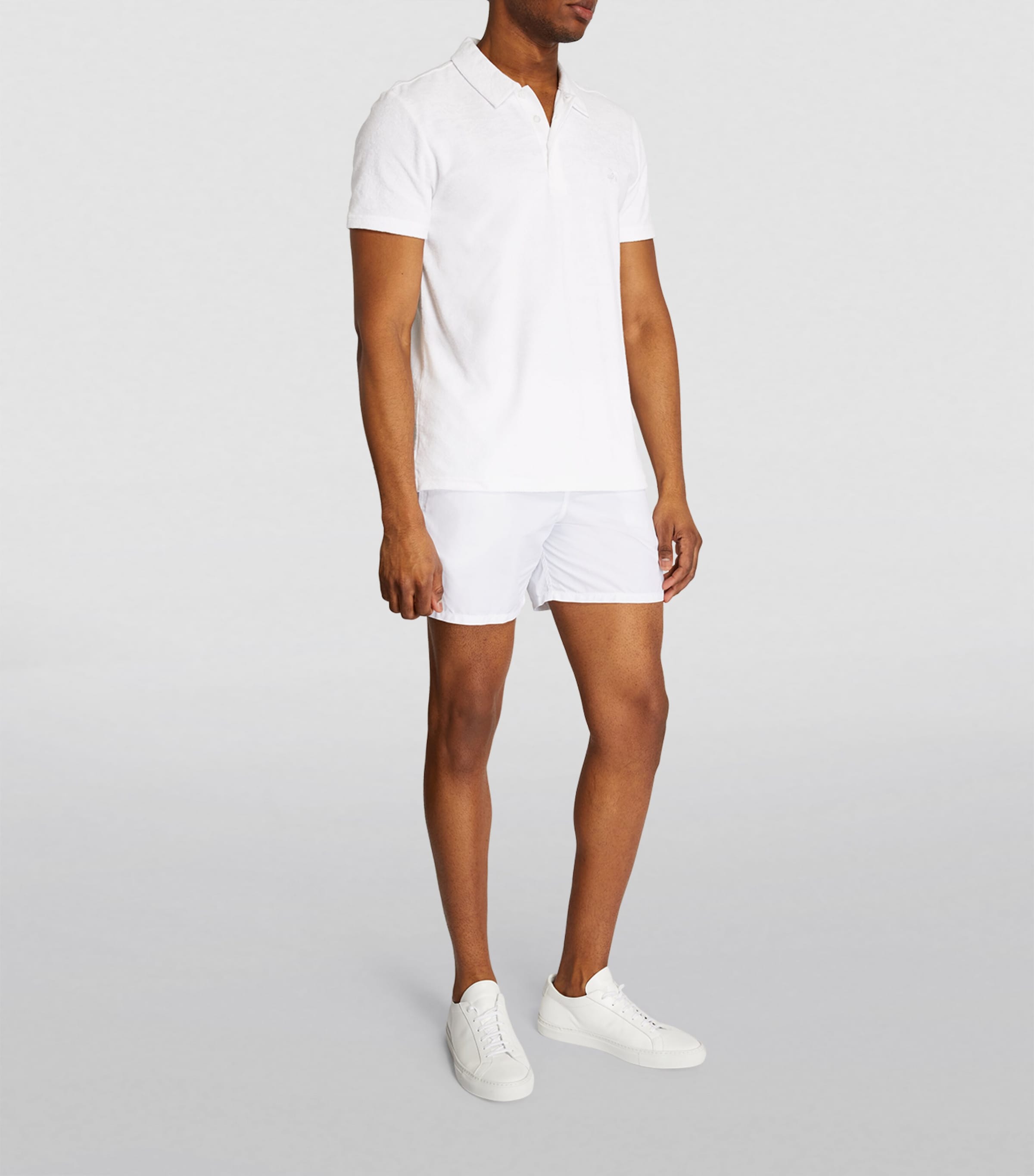 Towelling Polo Shirt 010 WHITE Image 2