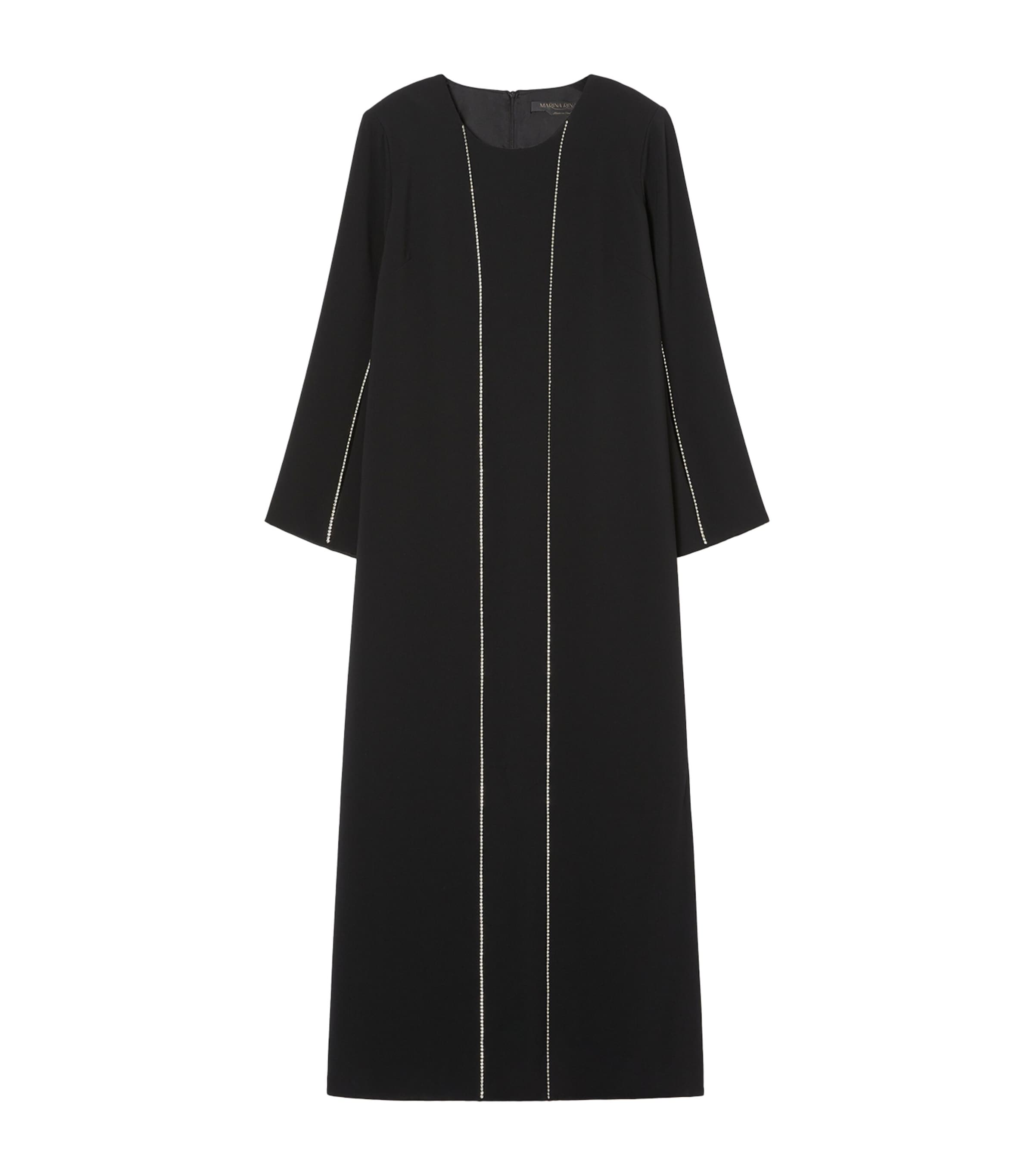 MARINA RINALDI CAPE EMBELLISHED MAXI DRESS