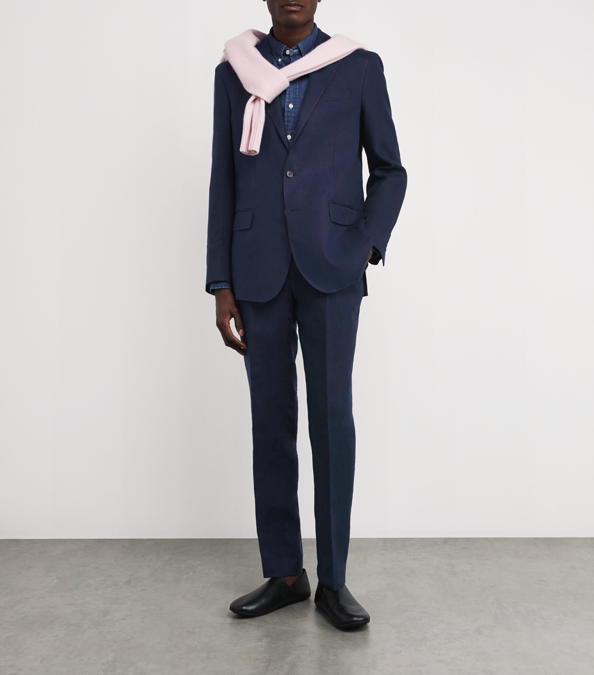 Linen Blazer NAVY Image 2