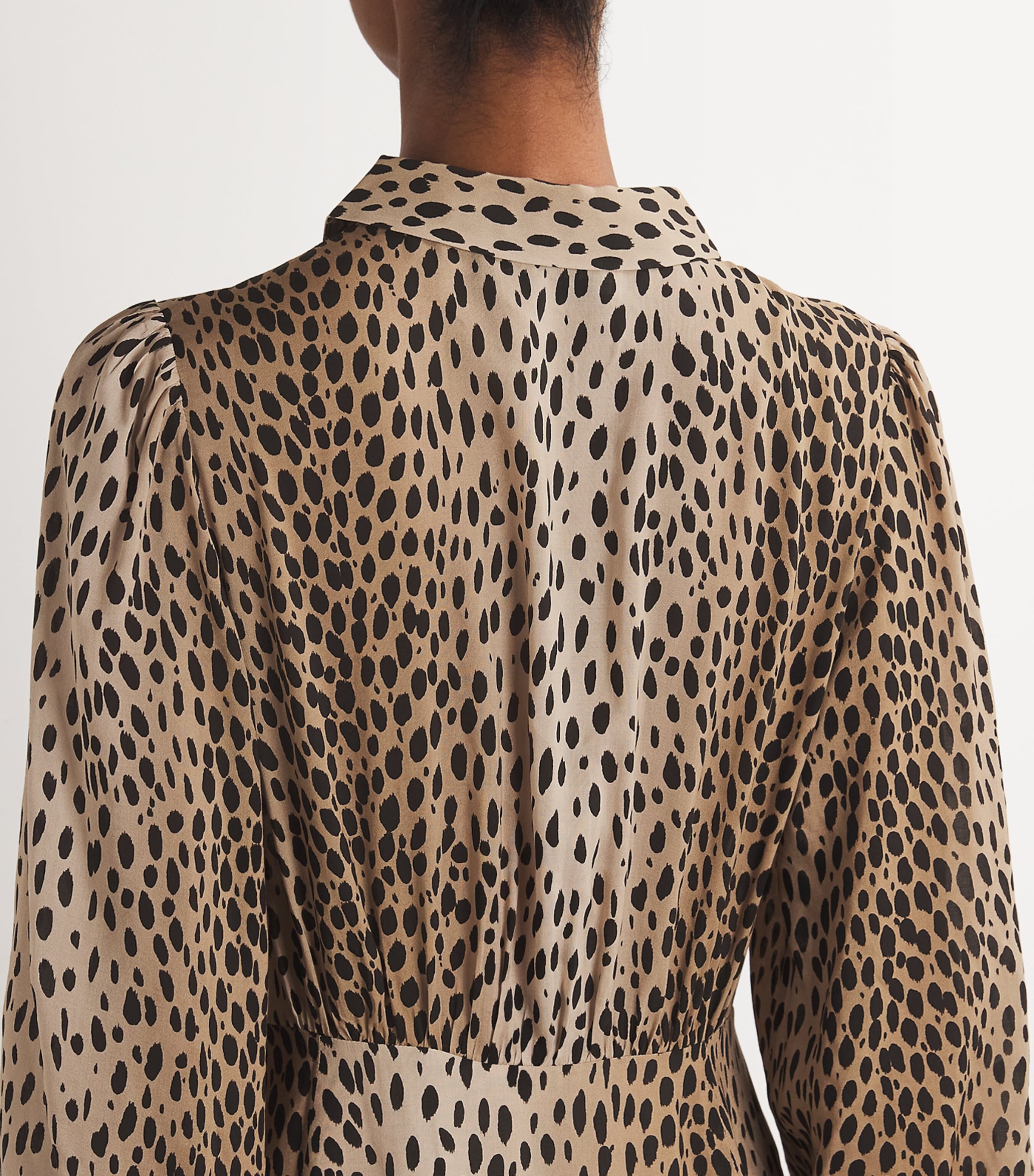 Antelope Spot Print Izzy Midi Dress ANTELOPE SPOT BLACK Image 4