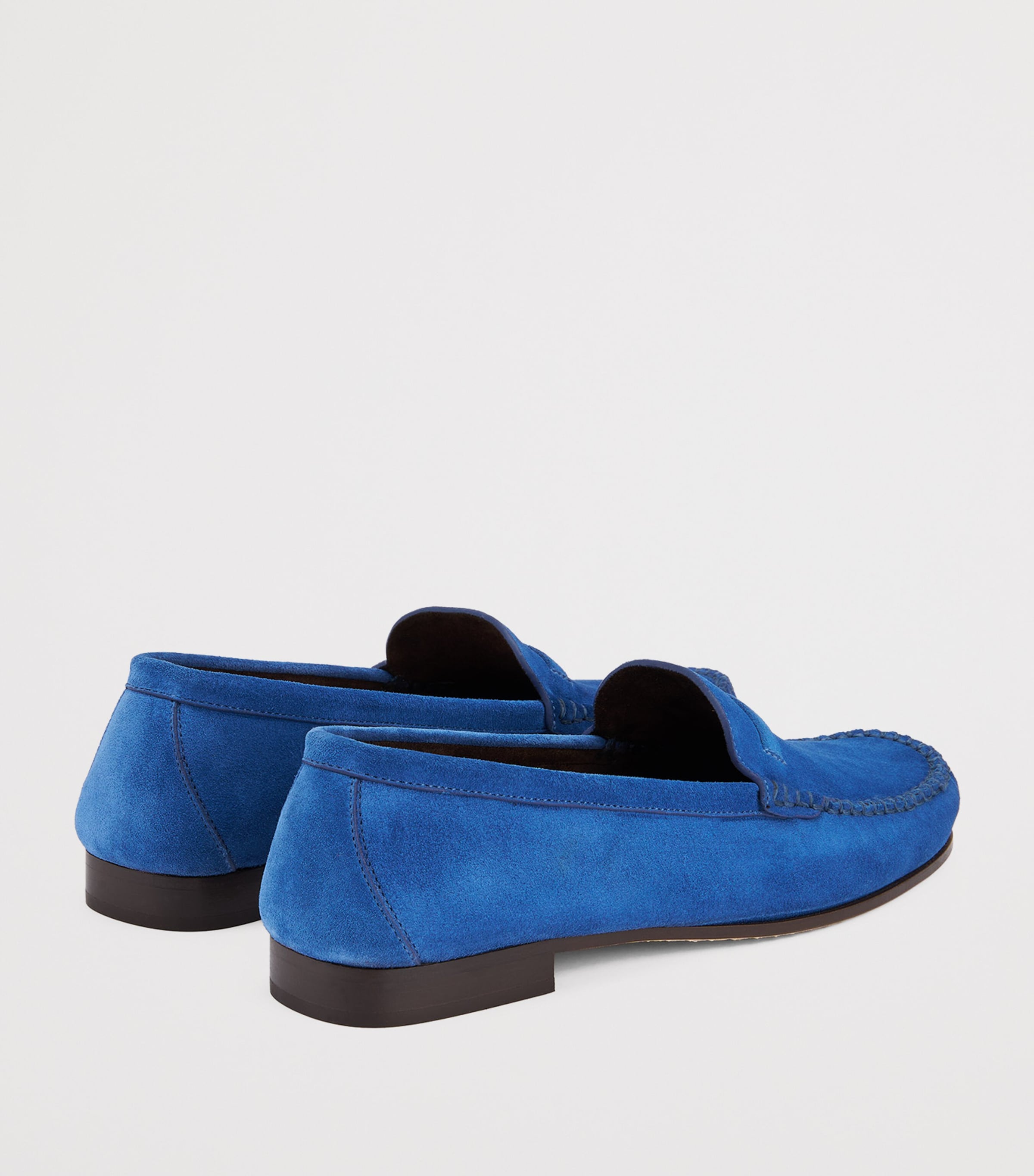 Malone Souliers Suede Knightsbridge Loafers Regatta Blue Image 4