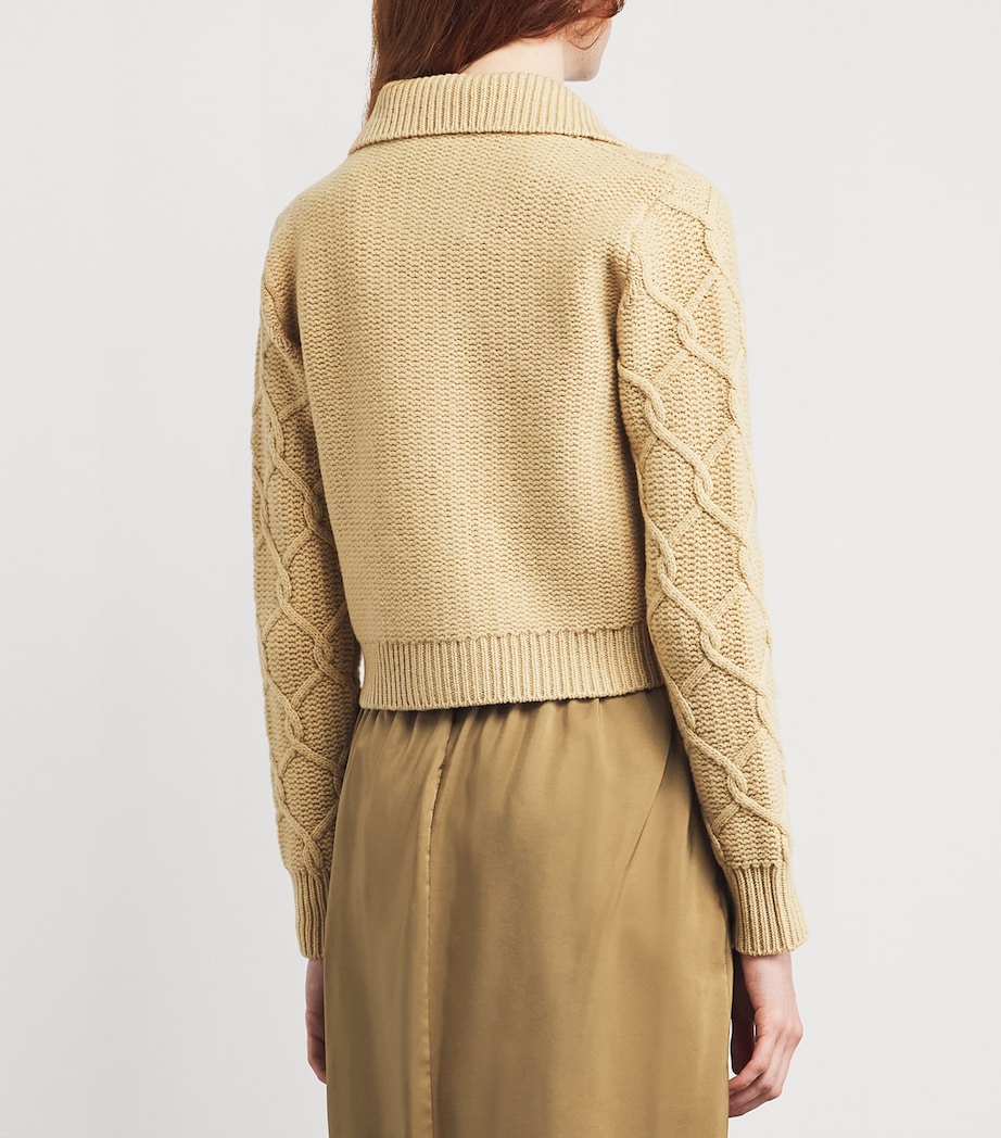 Wool-Cashmere Embroidered Cardigan M3791 Image 4