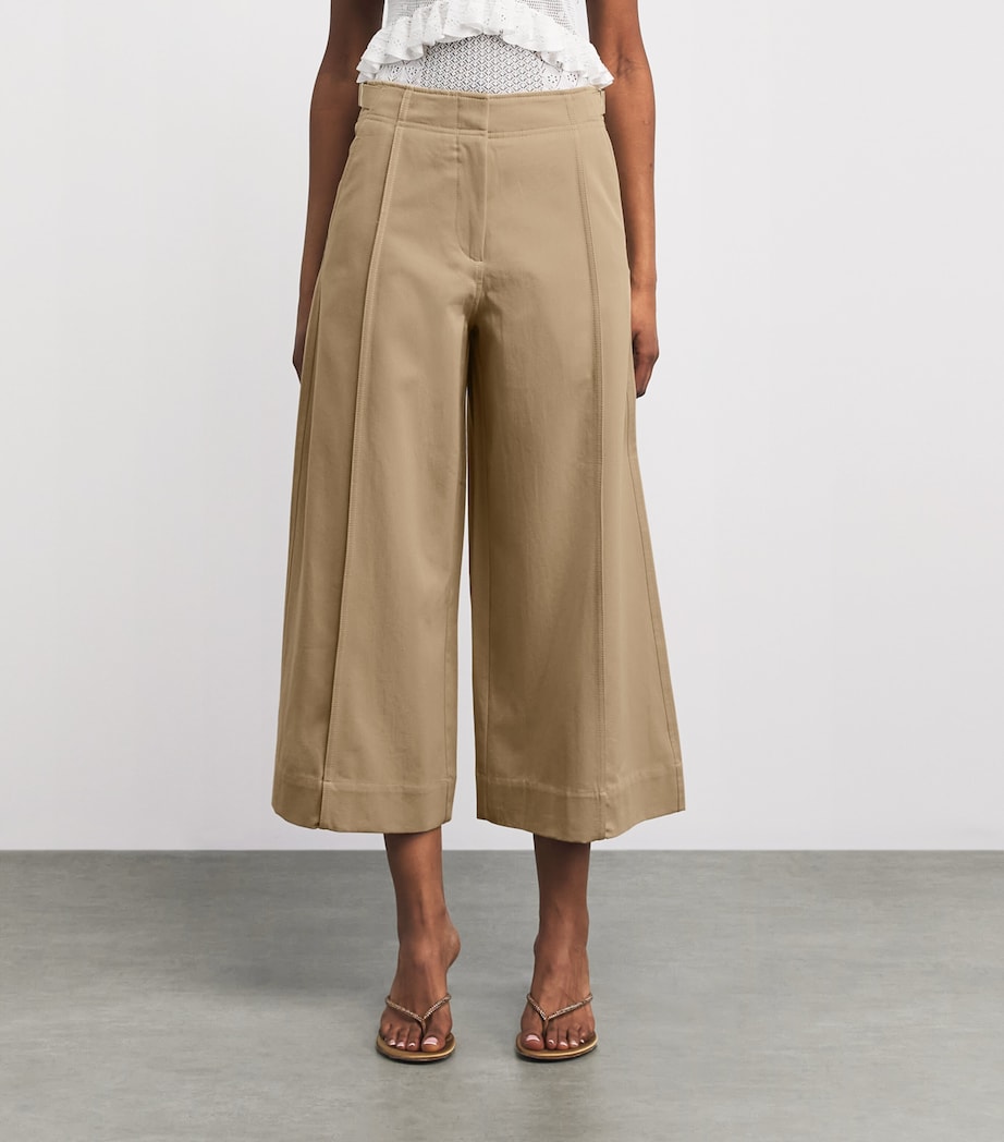 Ulla Johnson Womens Cotton Sascha Cropped Trousers Sahara Image 4
