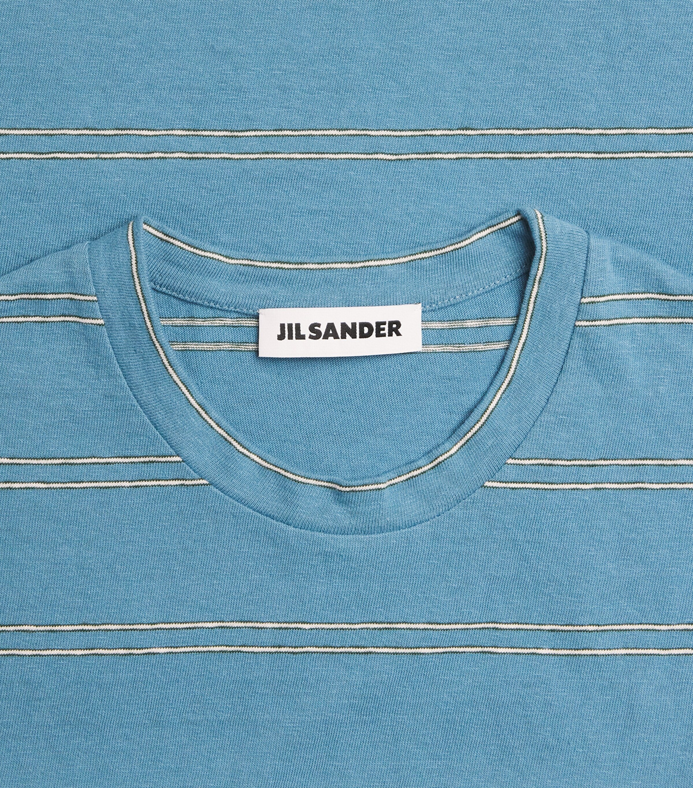 Jil Sander Womens Cotton Stripe T-Shirt Summer Kite Image 6