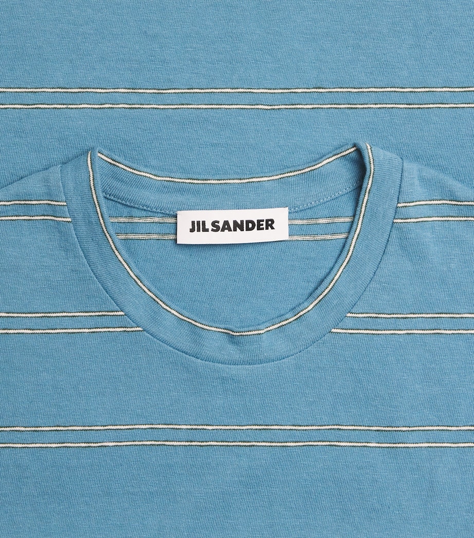 Jil Sander Womens Cotton Stripe T-Shirt Summer Kite Image 6