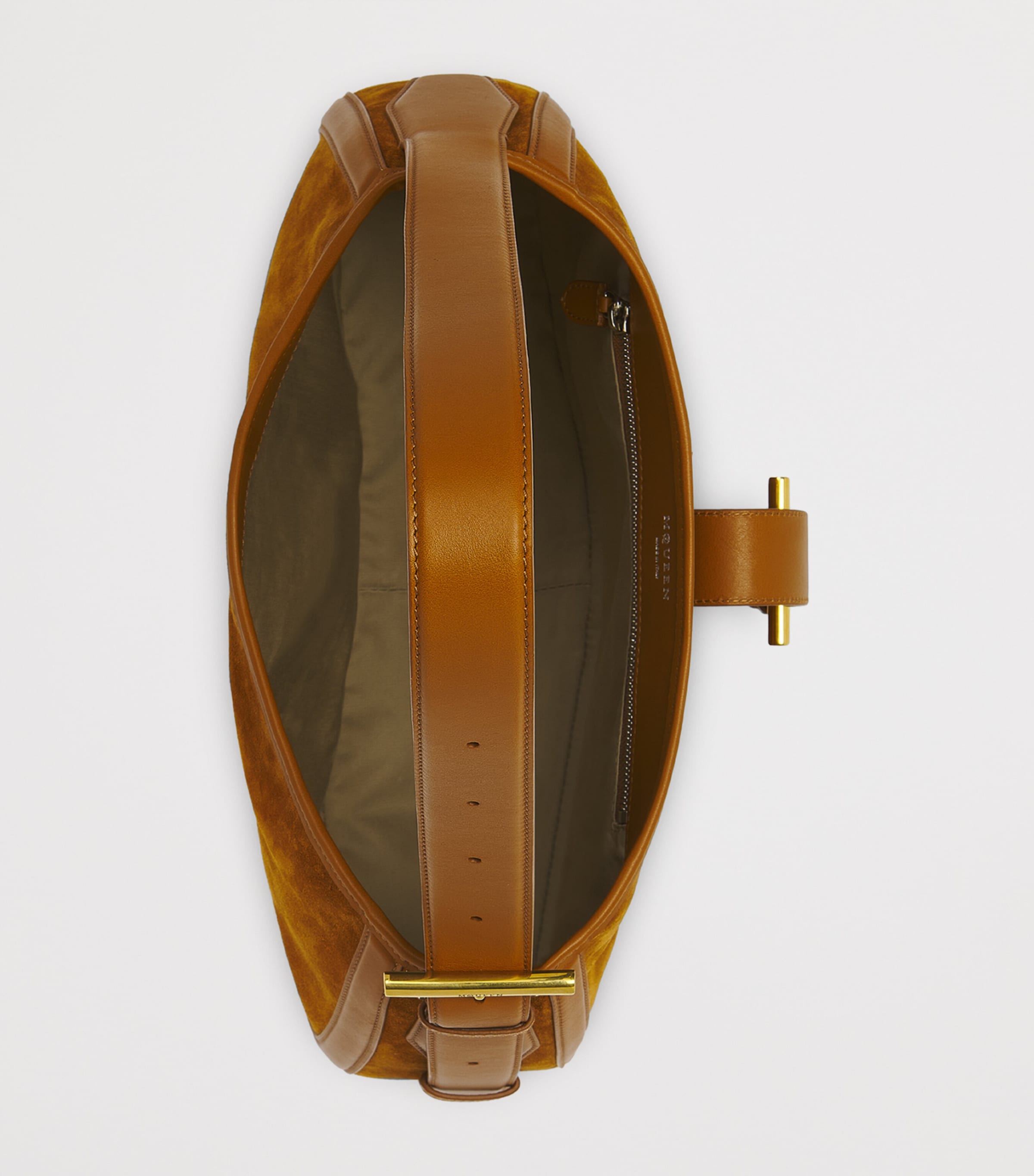McQueen Suede T-Bar Shoulder Bag Image 4