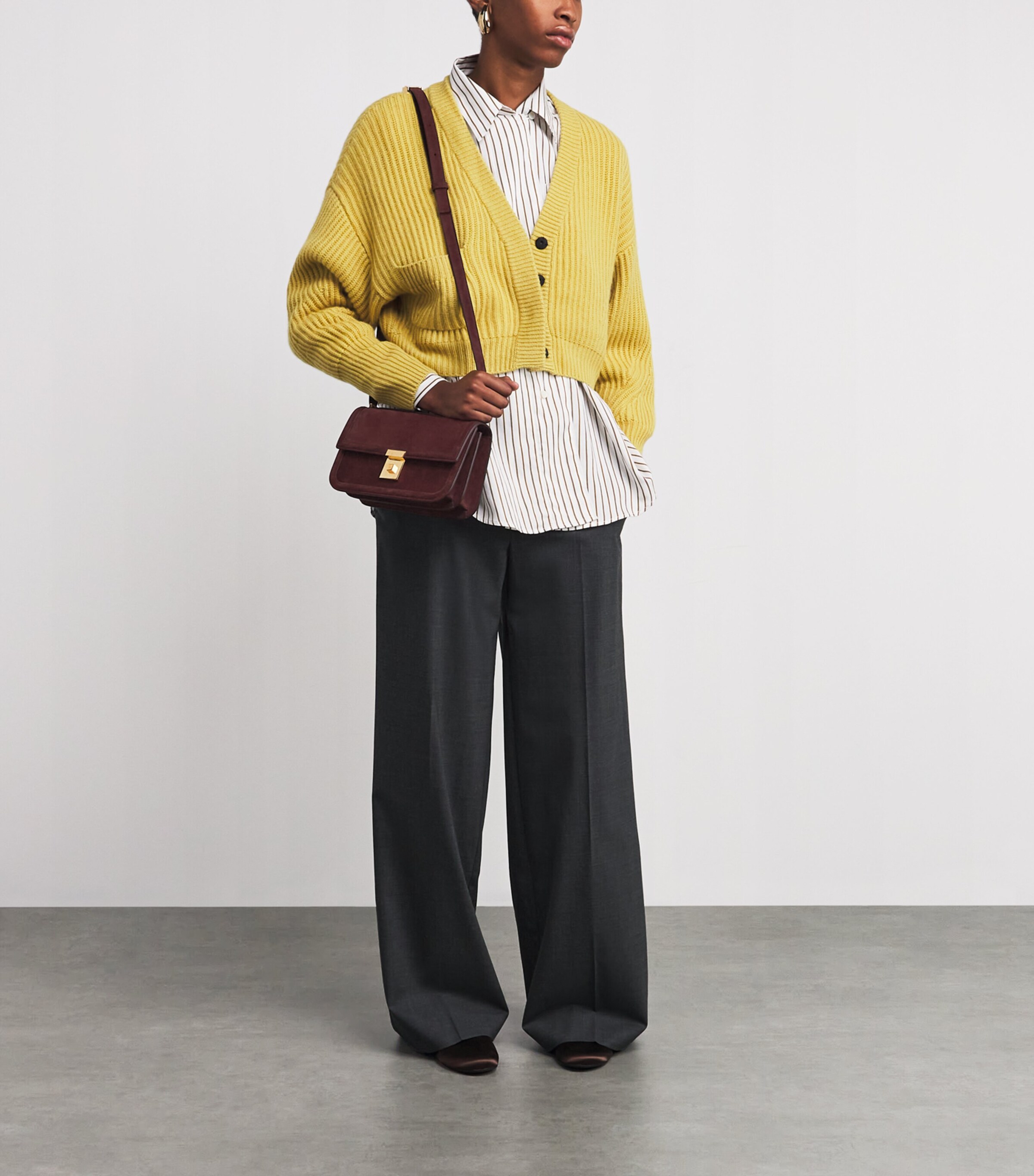 Demellier Suede Paris Cross-Body Bag Burgundy Image 2