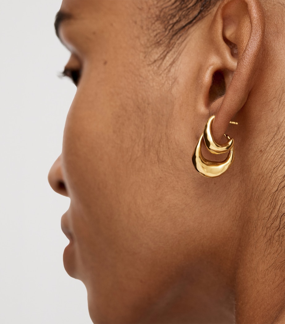 Monica Vinader Gold Vermeil Antica Hoop Earrings Gold Vermeil Image 3