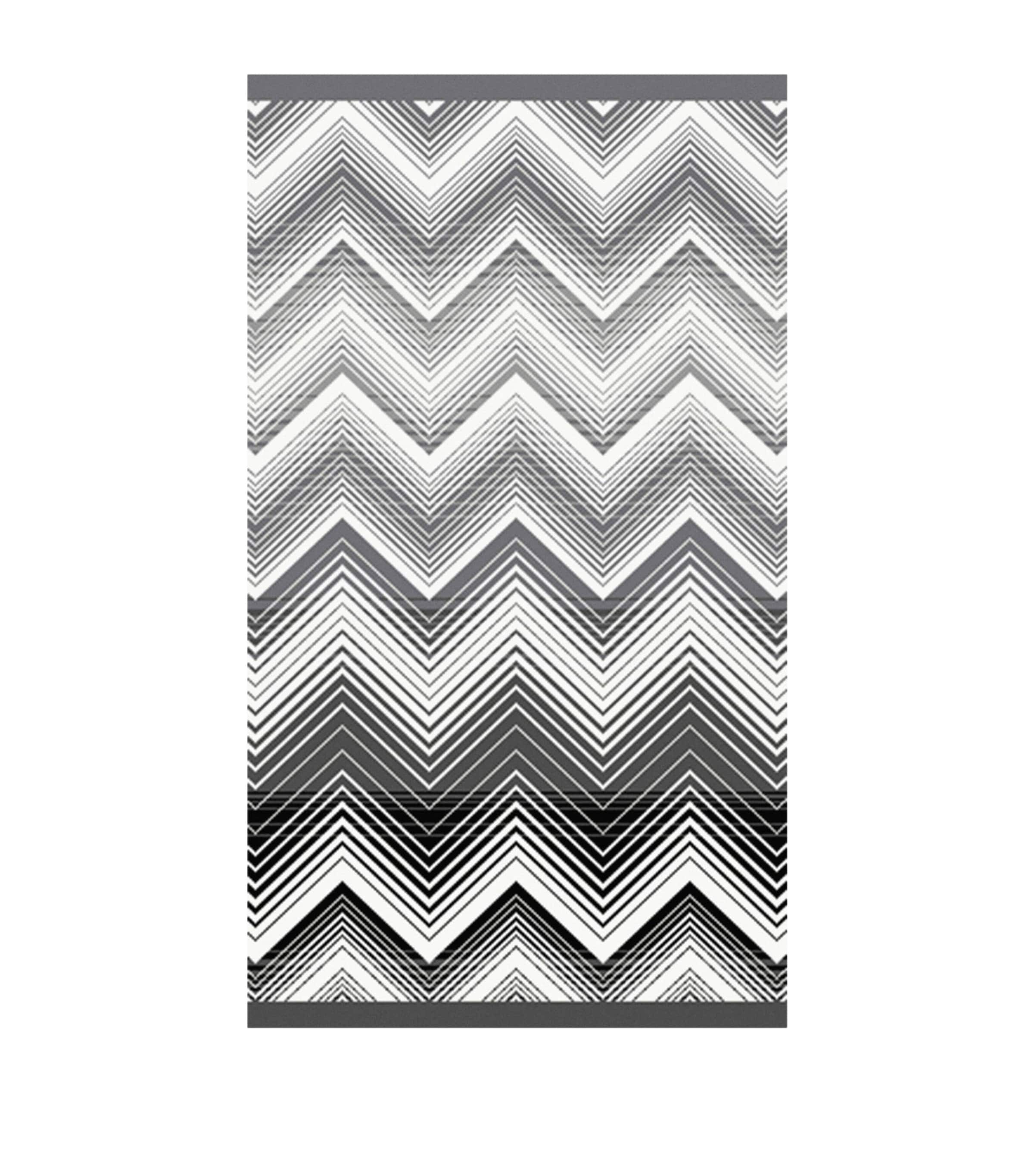 Missoni Home Cotton Marea Hand Towel (40cm x 70cm) Black/white Image 1