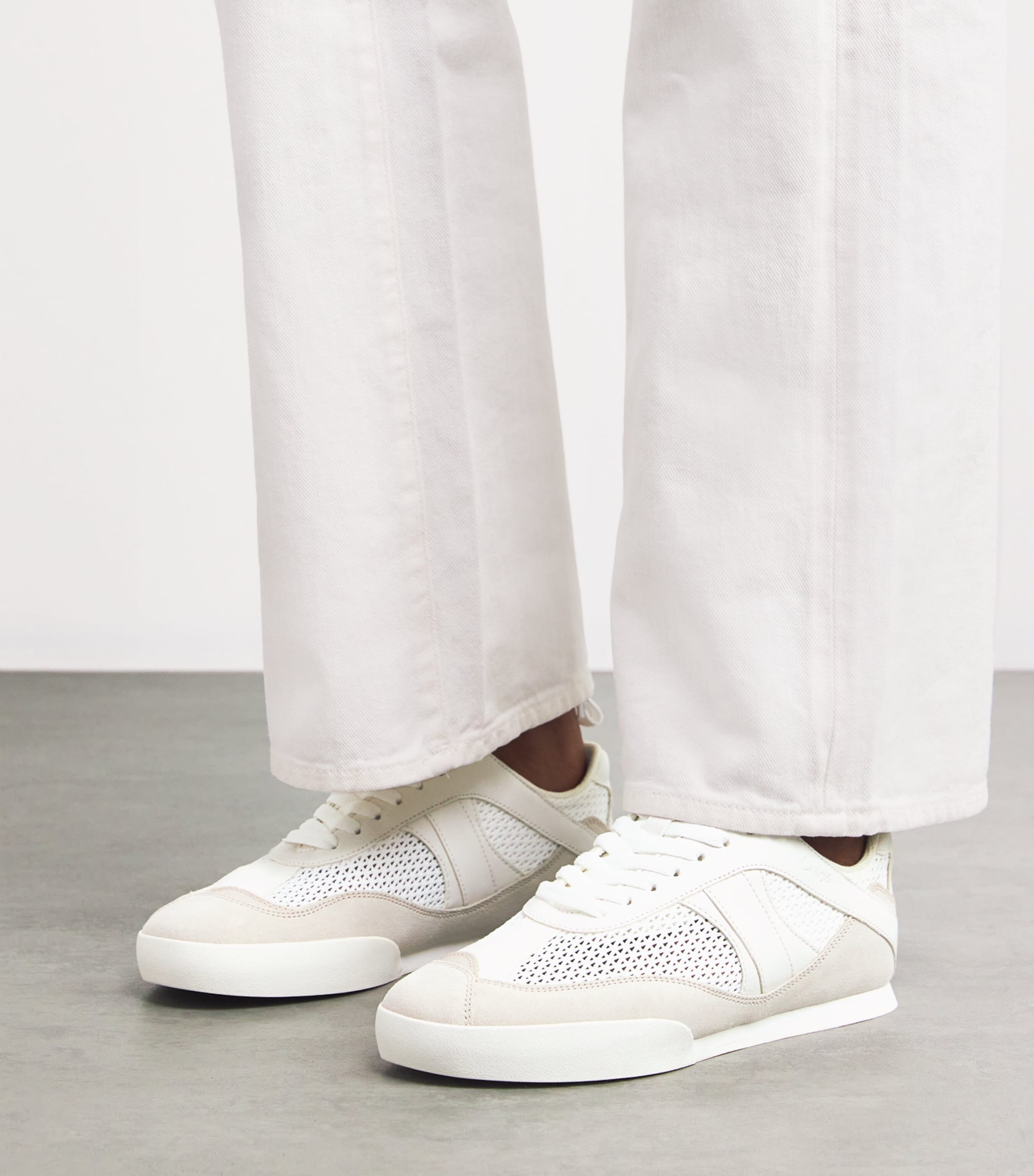 Leather Kick Sneakers WHITE/COMB Image 2
