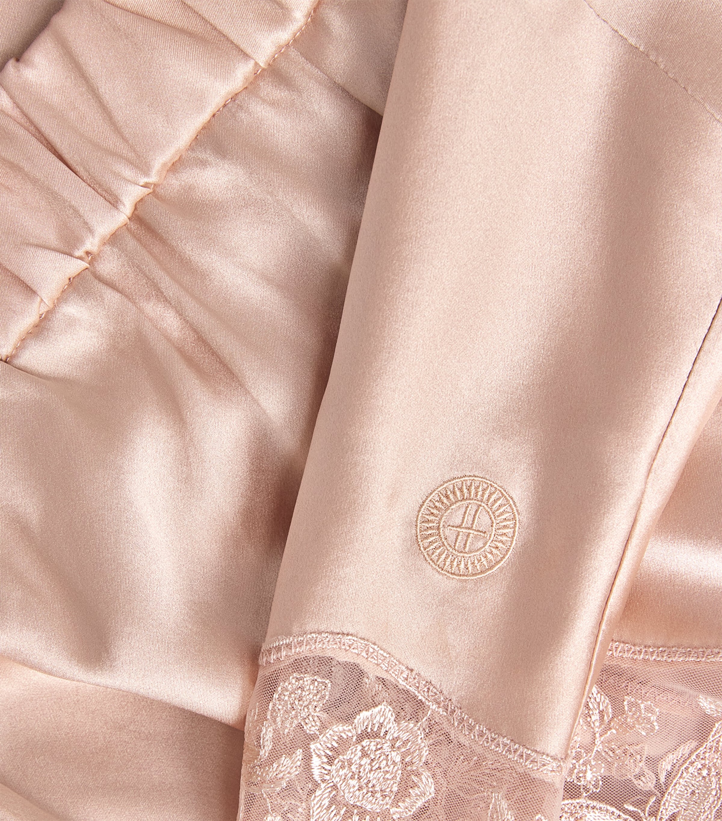 Harrods Womens Silk Lace-Trim Cami Pyjama Set Pink Image 6