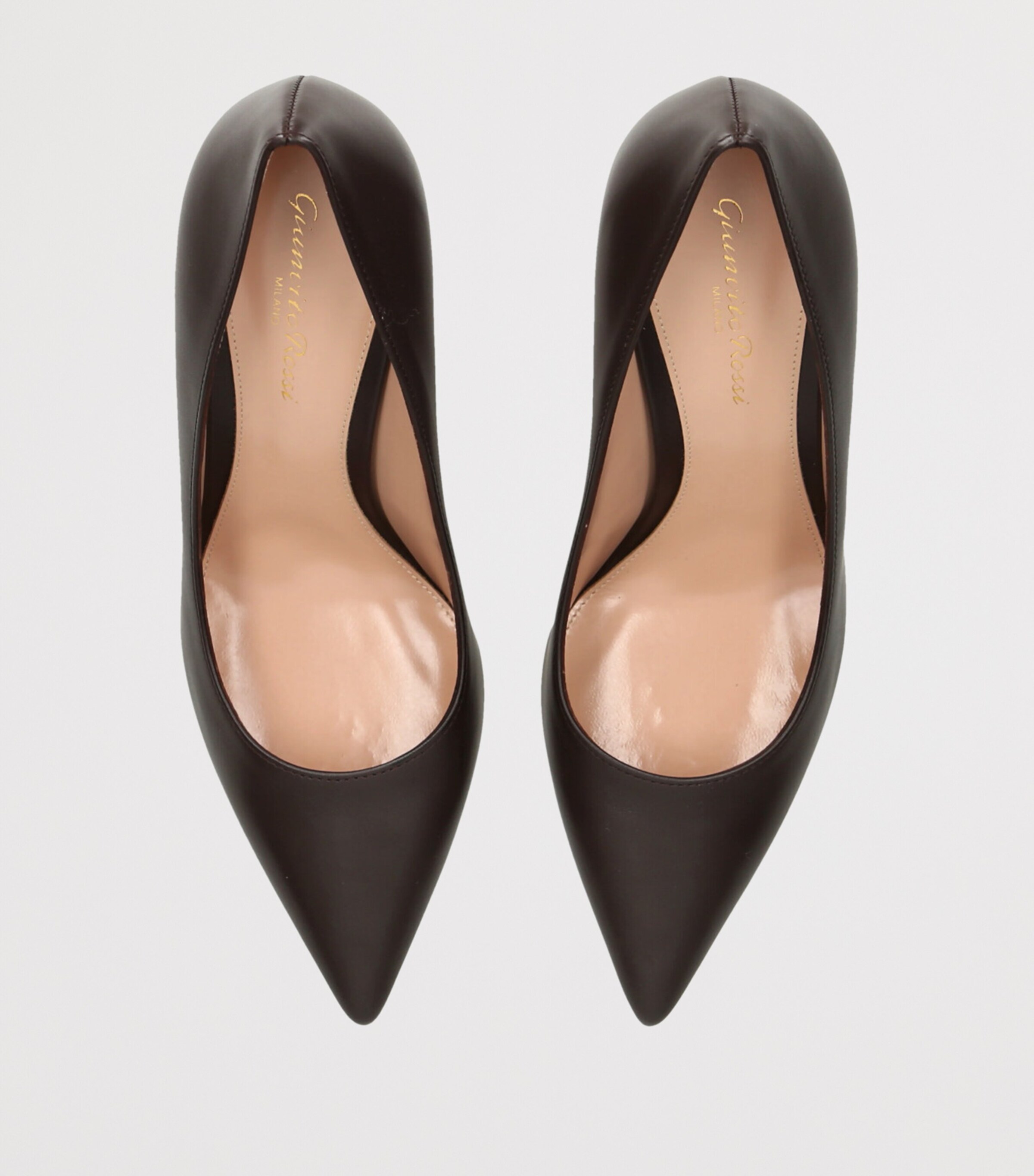 Gianvito Rossi Leather Gianvito Pumps 85 Dark Brown Image 4
